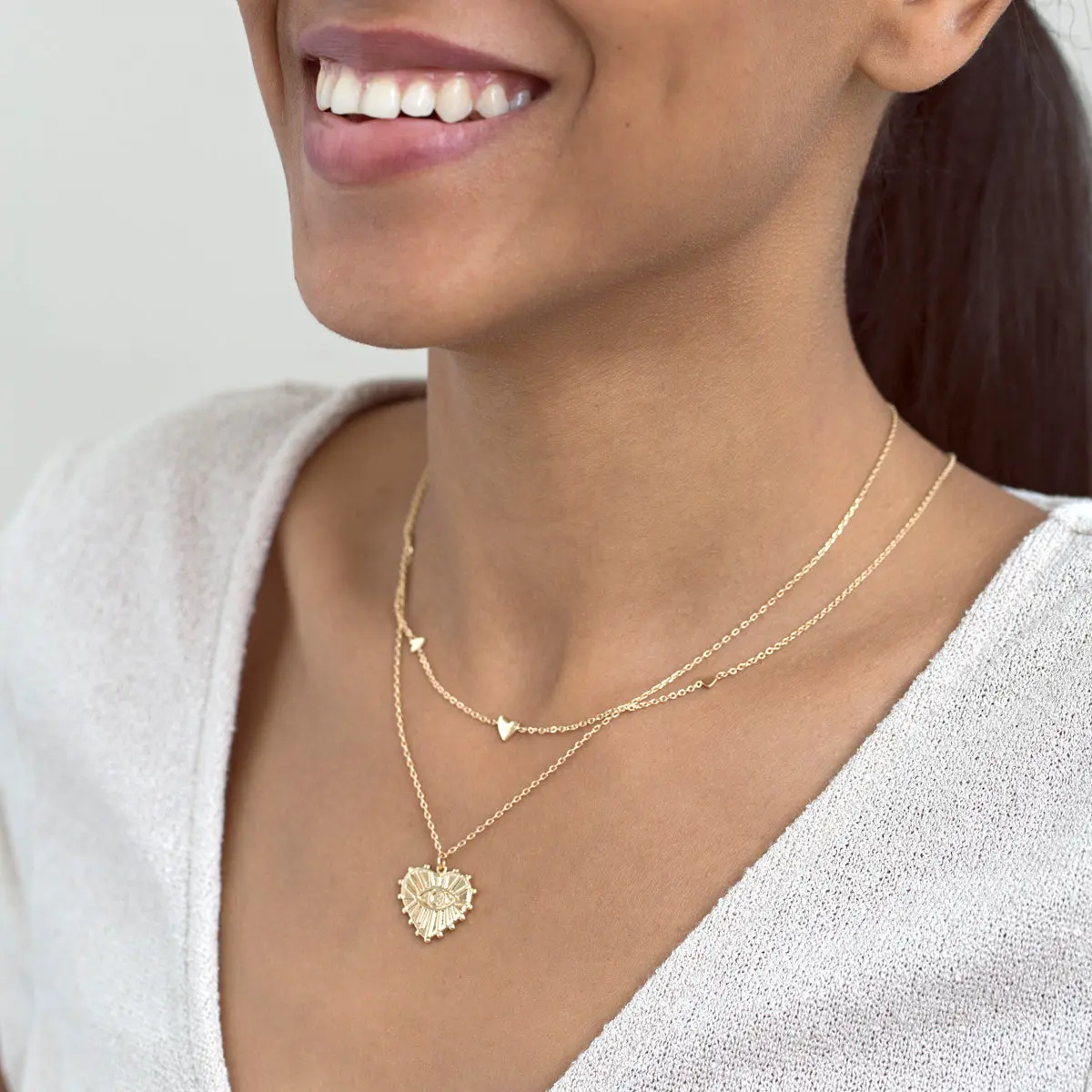 Tre smÄ hjÀrtan halsband - Image 3