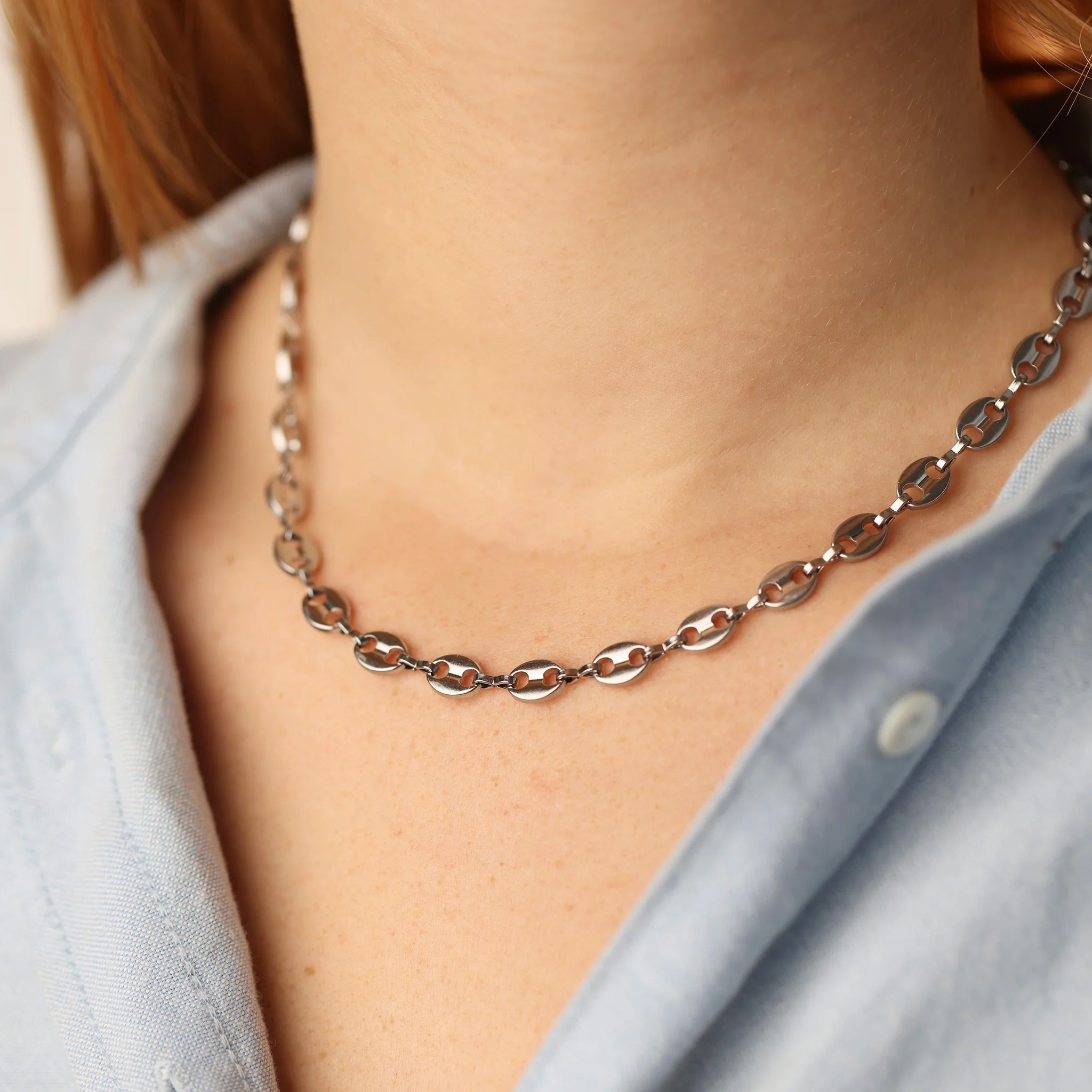 Amie - Link Chain Halsband Rostfritt Stål - Image 3