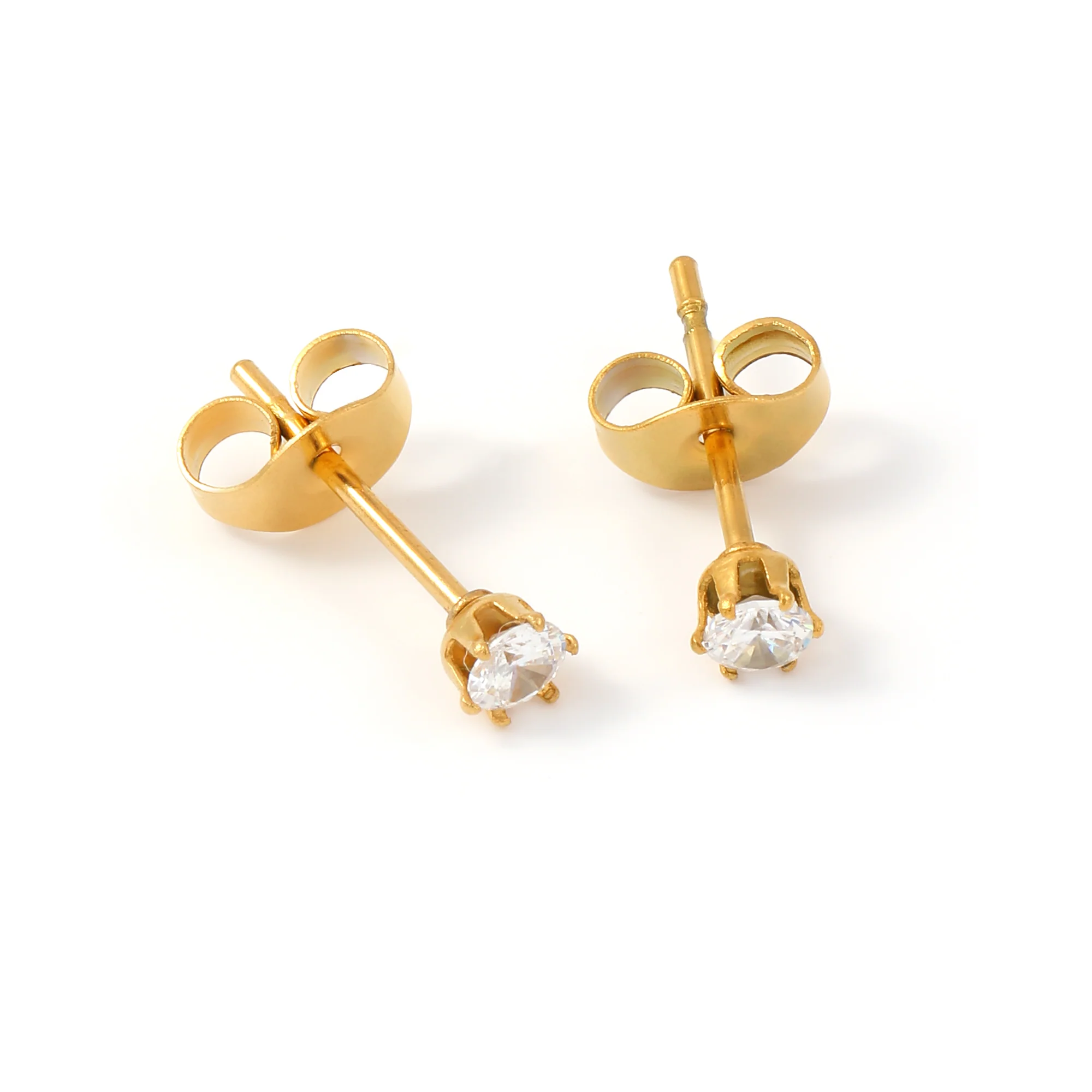 Anaïs - Kristall Studs Örhängen Rostfritt Stål - Image 3