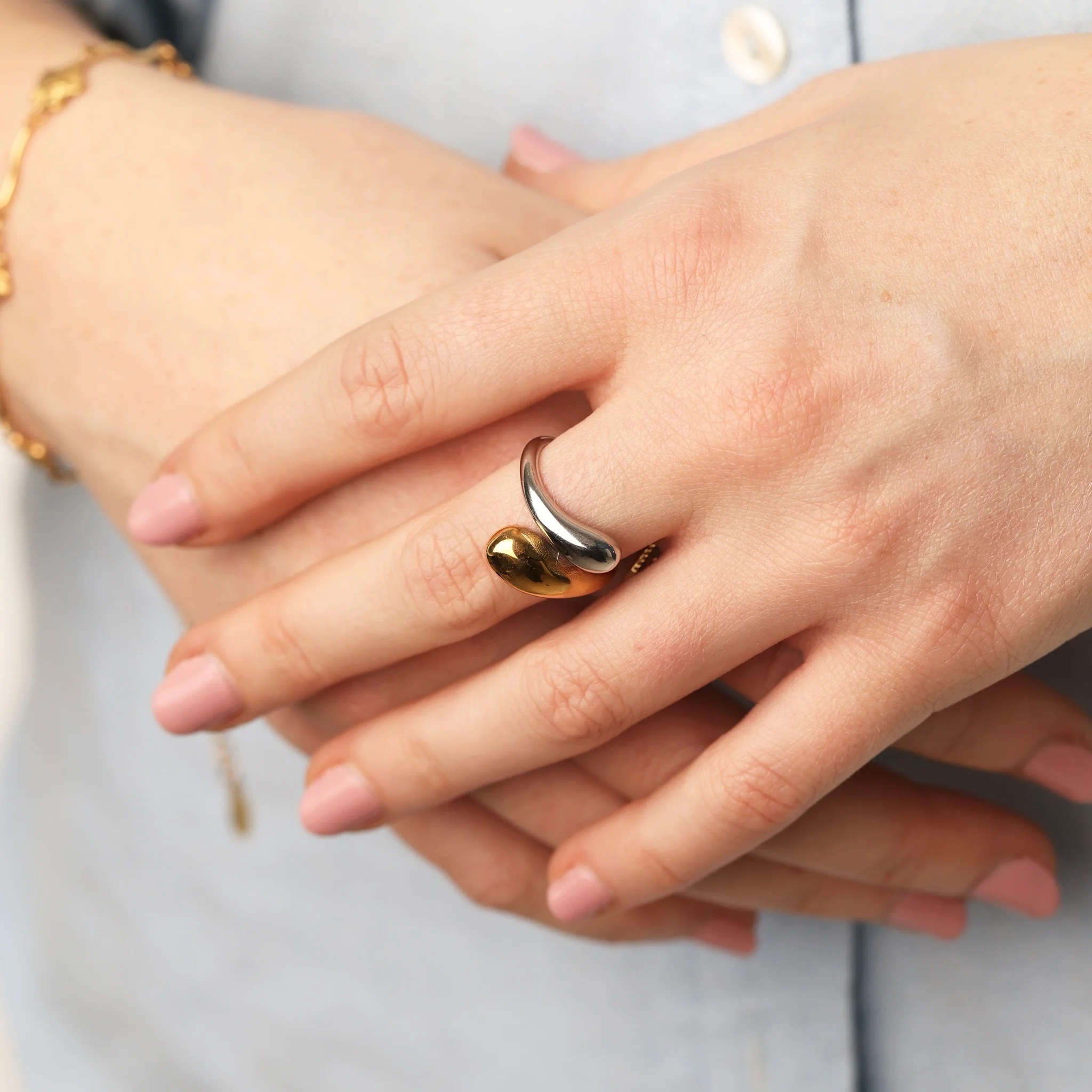 Ava - Mixed Metal Ring Rostfritt Stål - Image 3