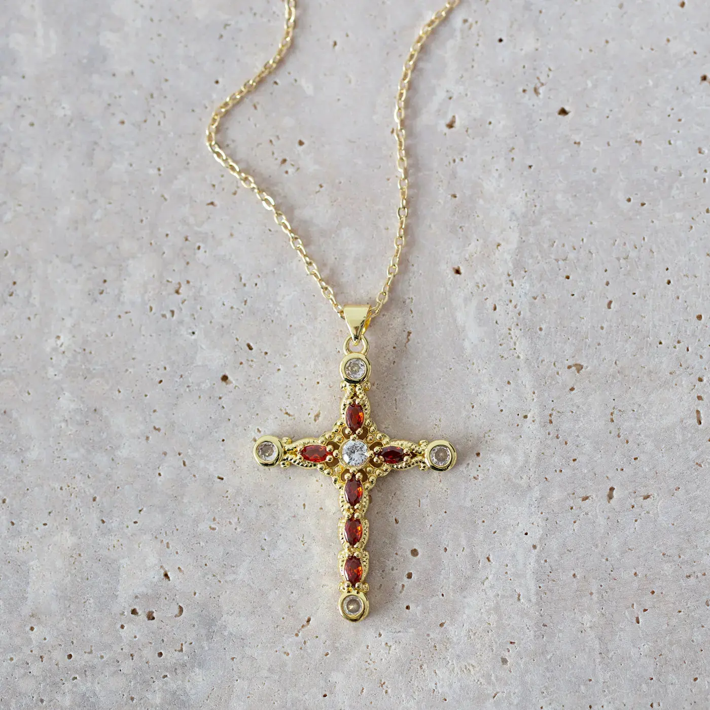 Azura - Kors Halsband med Kristaller - Image 3