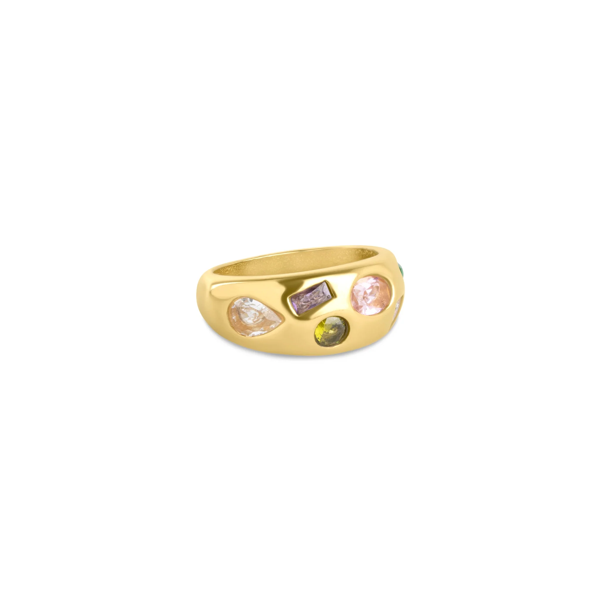 Bambi - Dome Ring Kristall Rostfritt StÄl