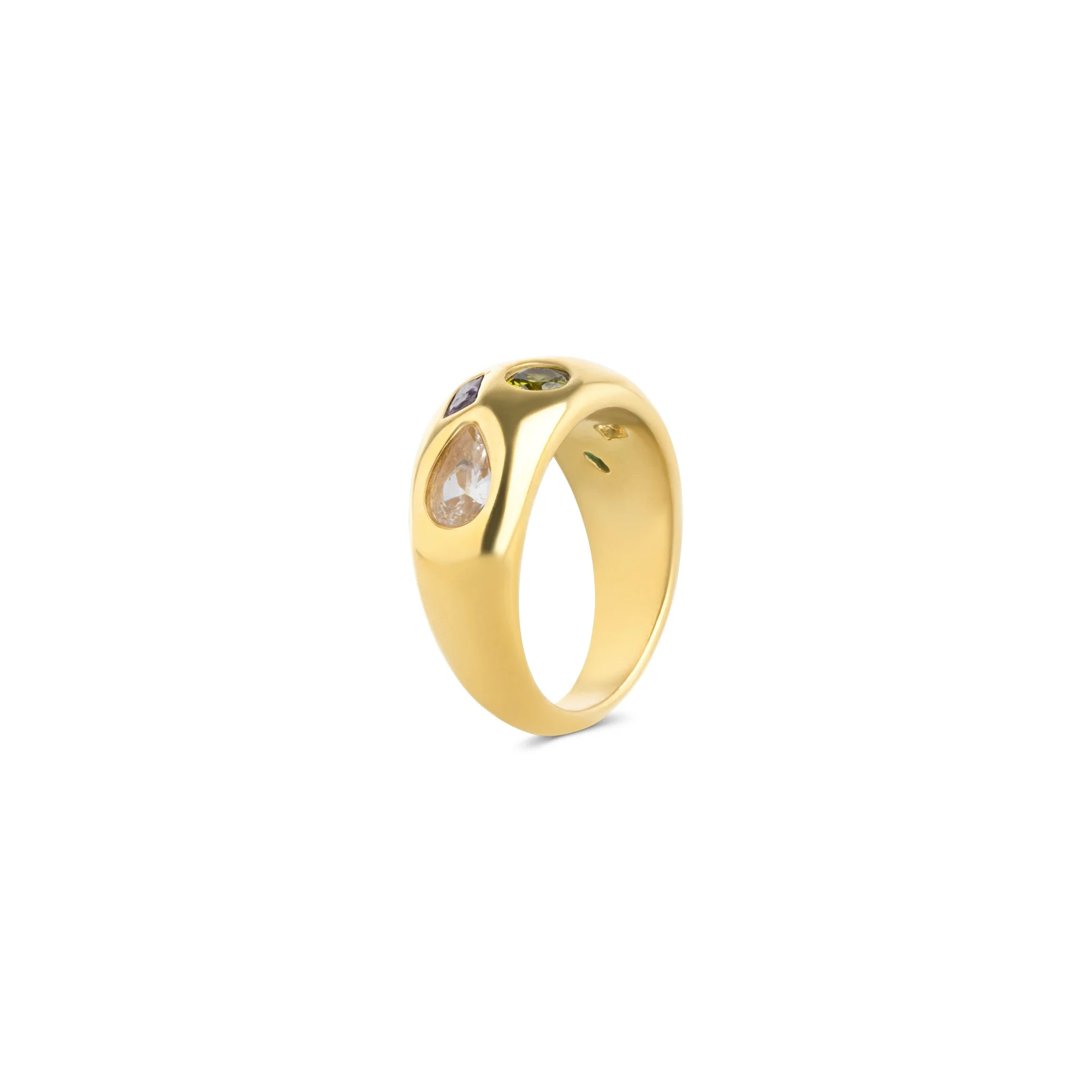 Bambi - Dome Ring Kristall Rostfritt StÄl - Image 2