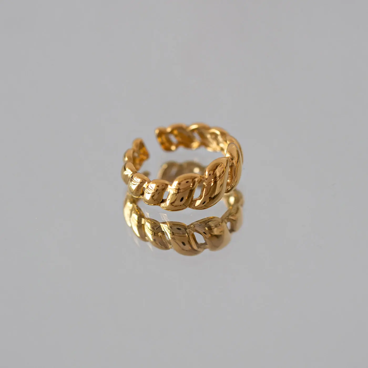 Bea - Croissant Ring Rostfritt Stål - Image 3