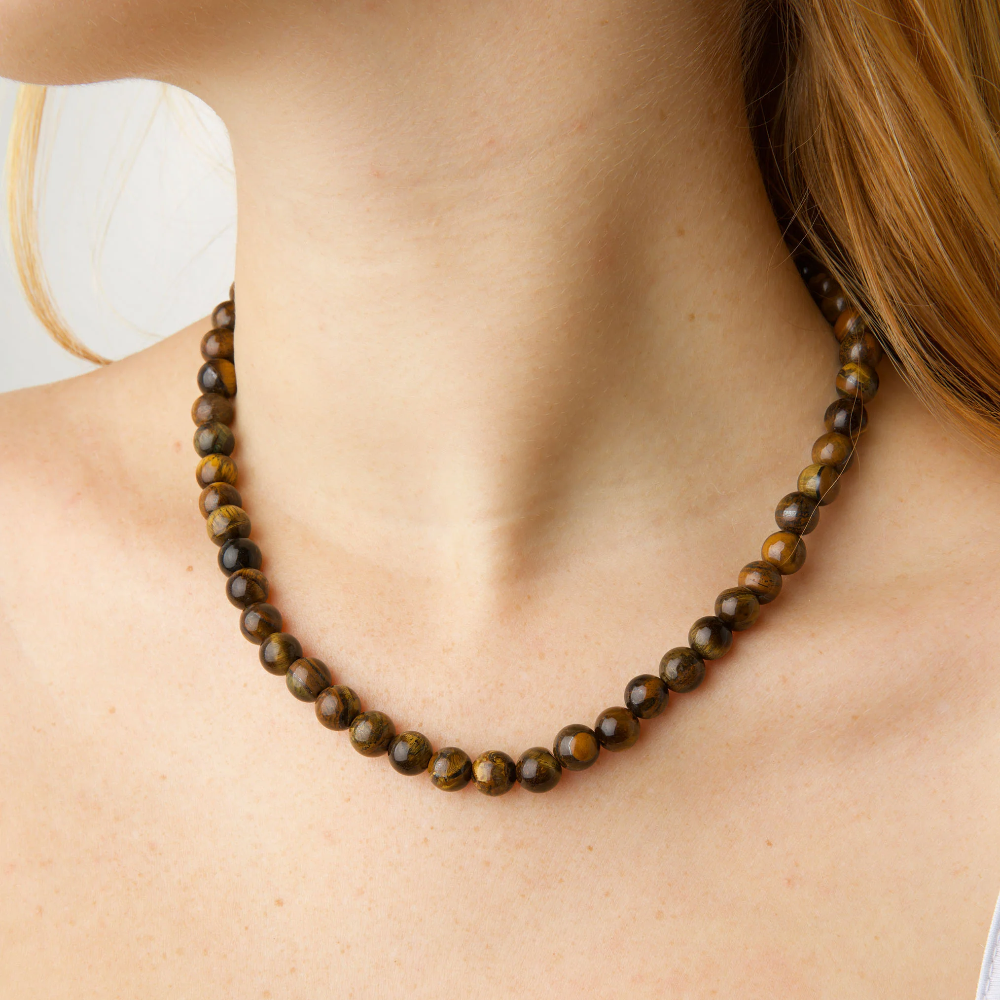 Birgit - Tiger Eye Halsband Rostfritt StÄl - Image 3