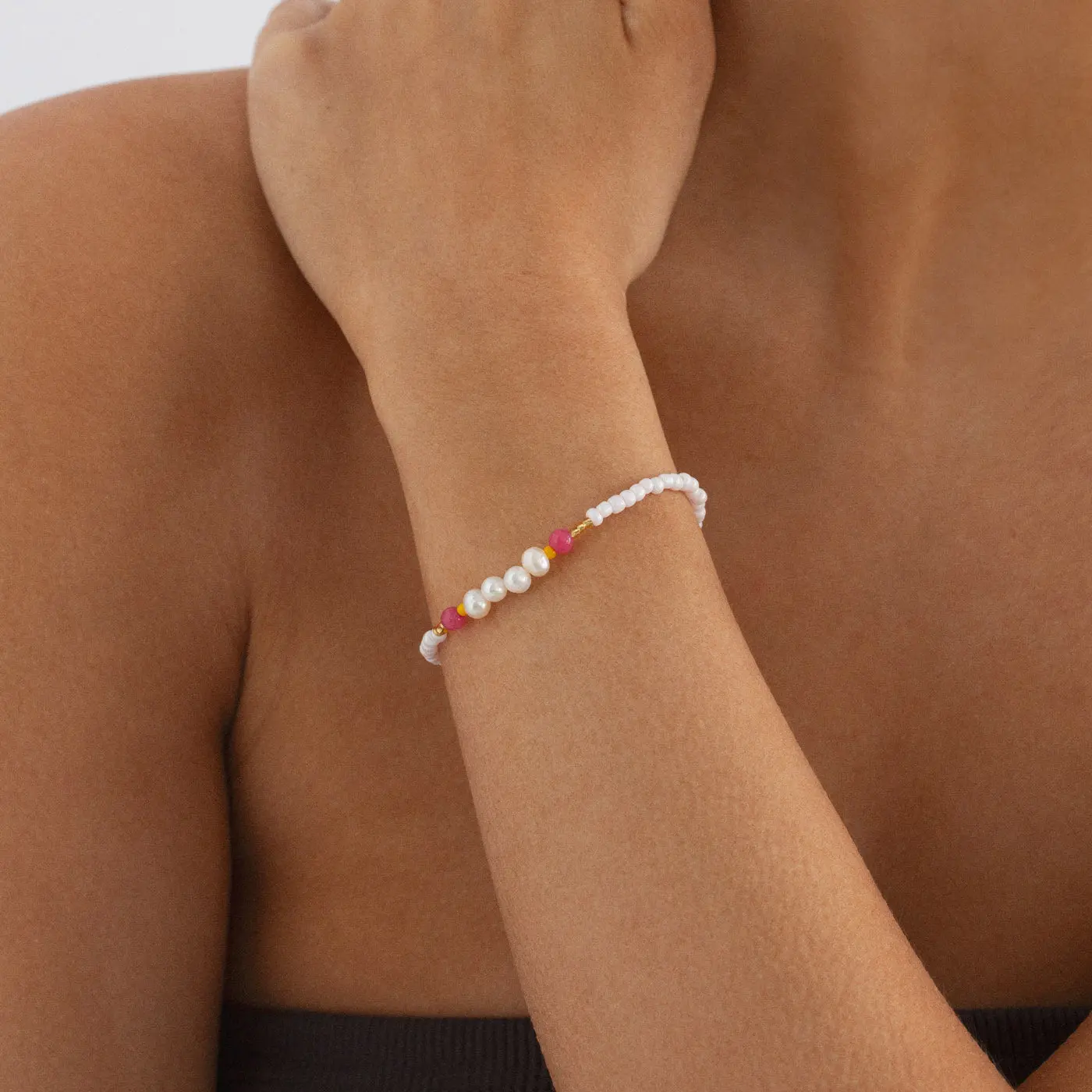 Bluma - Rosa PĂ€rlarmband - Image 2