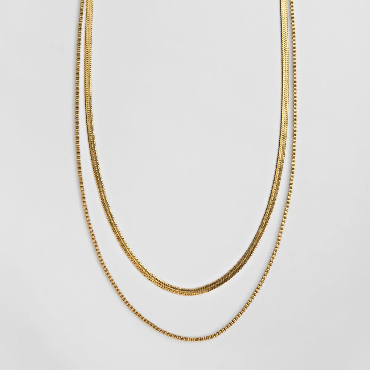Dubbelt Orm Kedje Halsband - Image 4