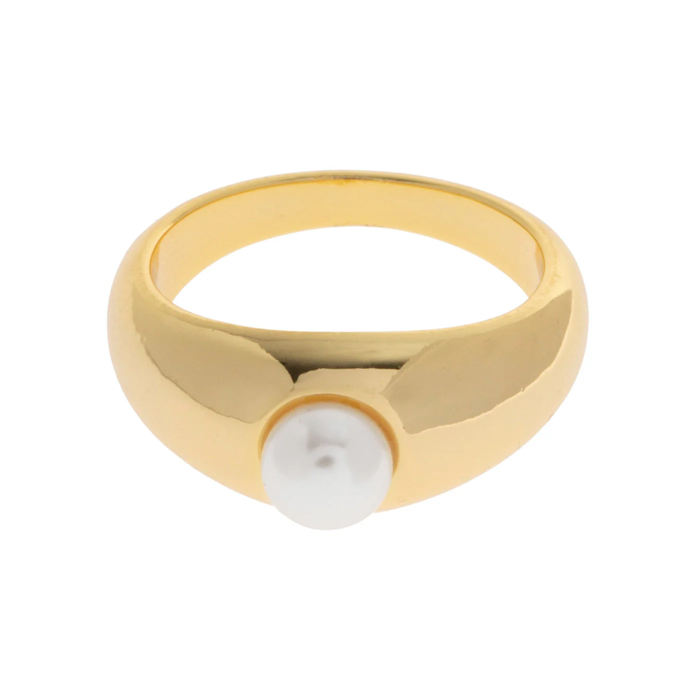 Essie - Chunky Ring med PĂ€rla Guld