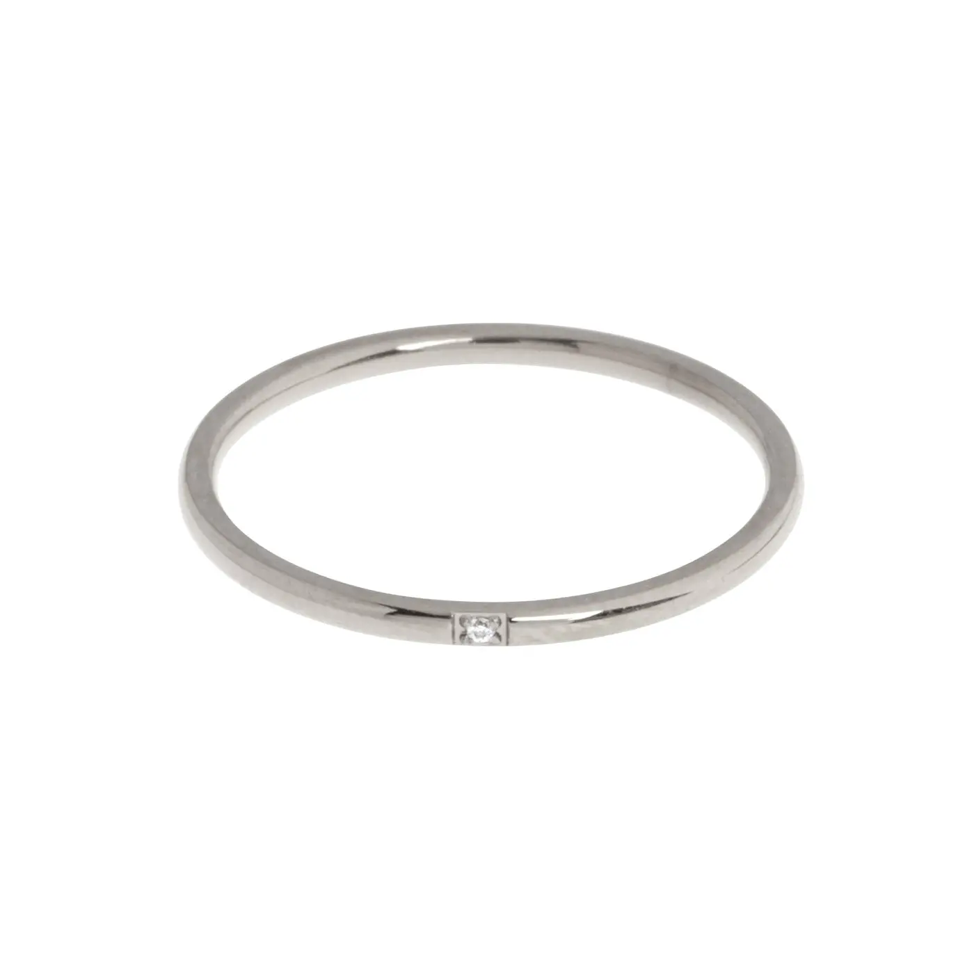 Evi - Tunn Ring med Kristall Rostfritt Stål  - Image 7