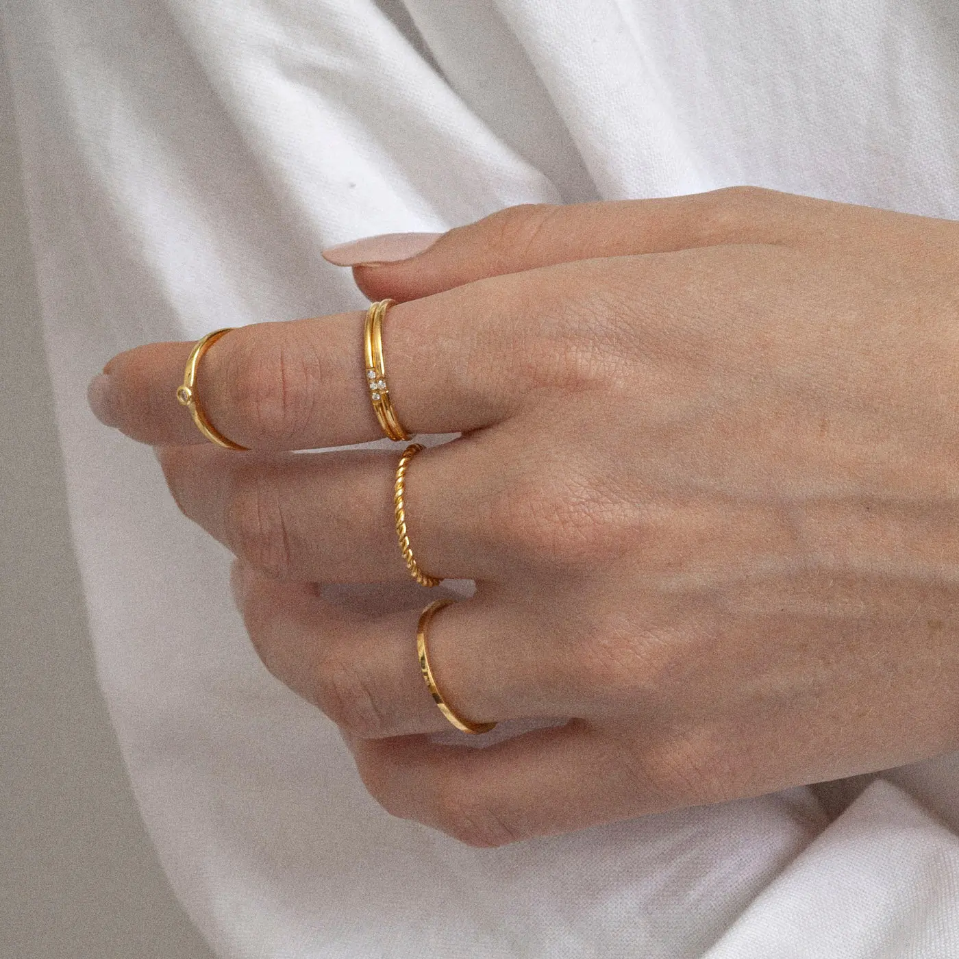 Evi - Tunn Snurrad Ring Rostfritt Stål - Image 2