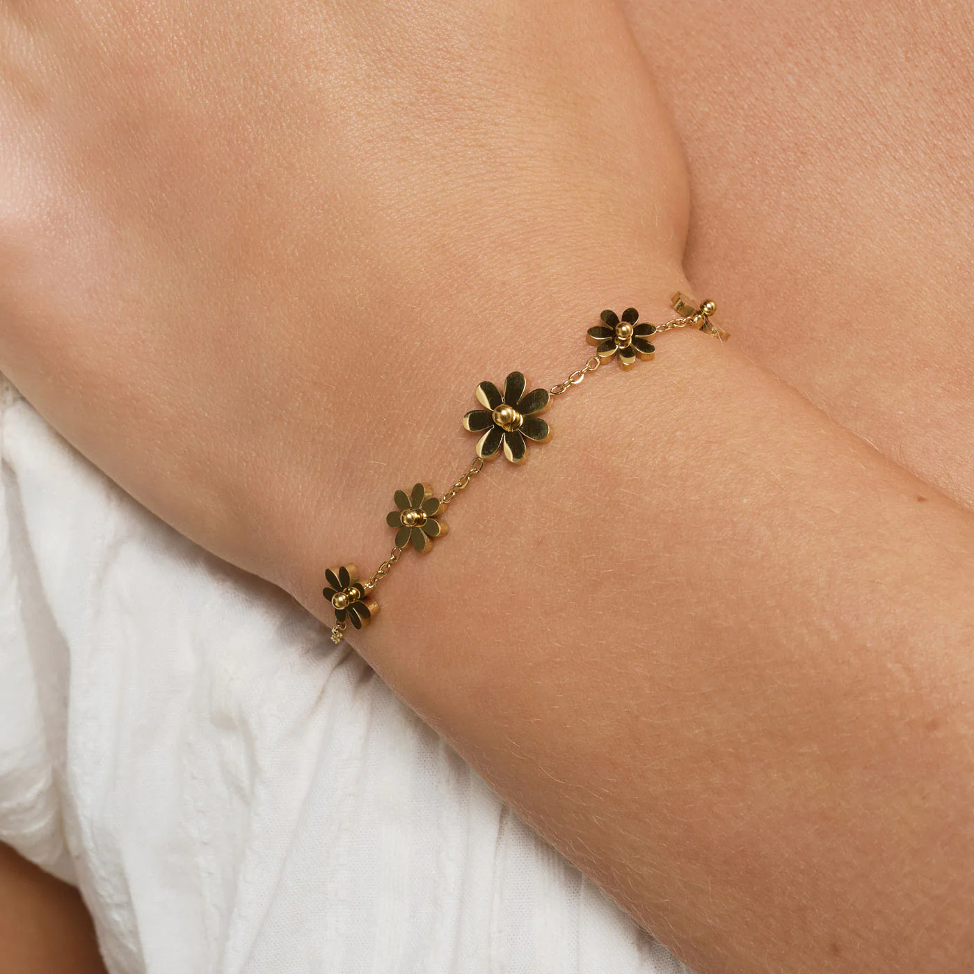 Fay - Kedjearmband Blommor Rostfritt StÄl - Image 3