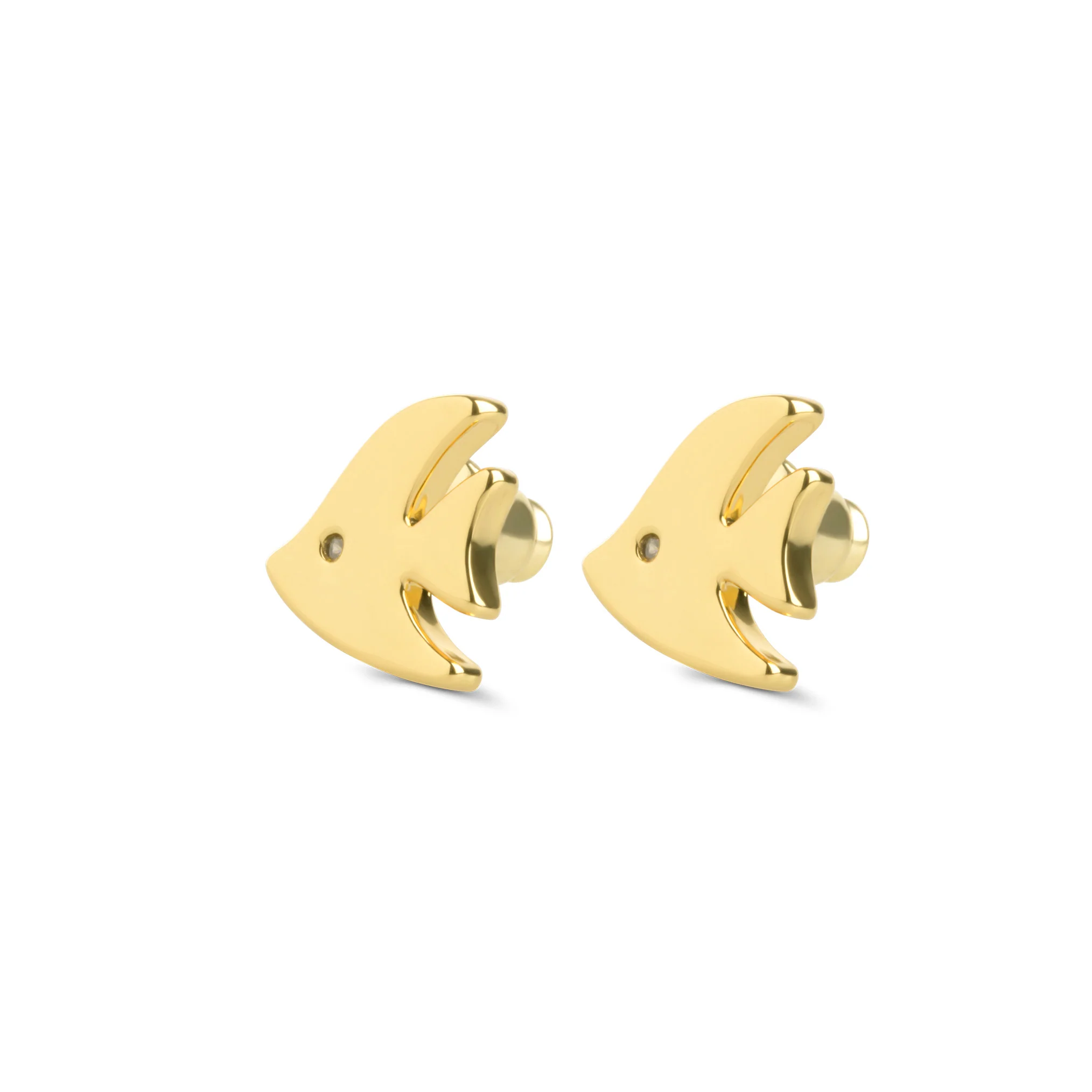 Fee - Studs Örhängen Fisk Rostfritt Stål - Image 2