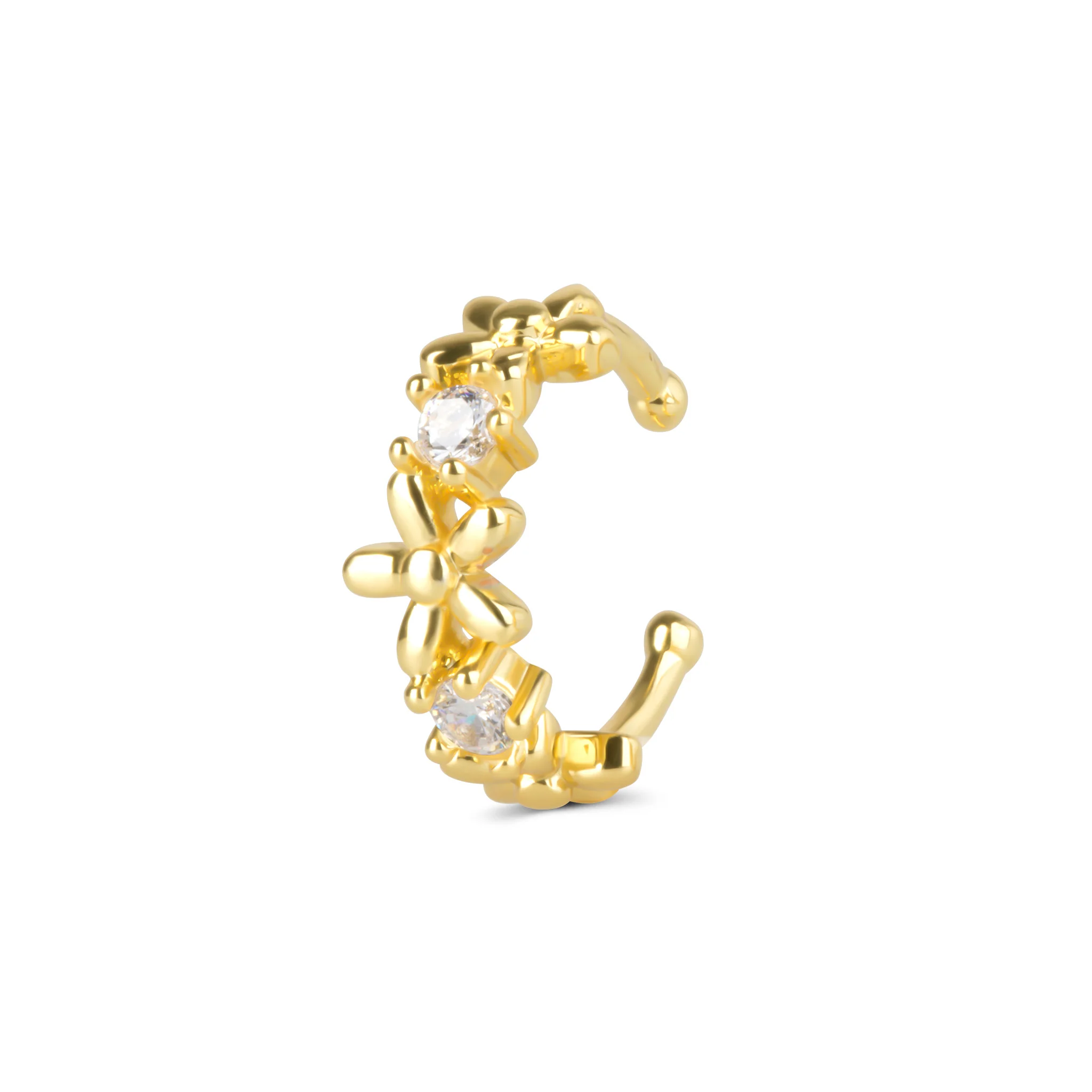 Georgie - Ear Cuff Blomma Rostfritt Stål
