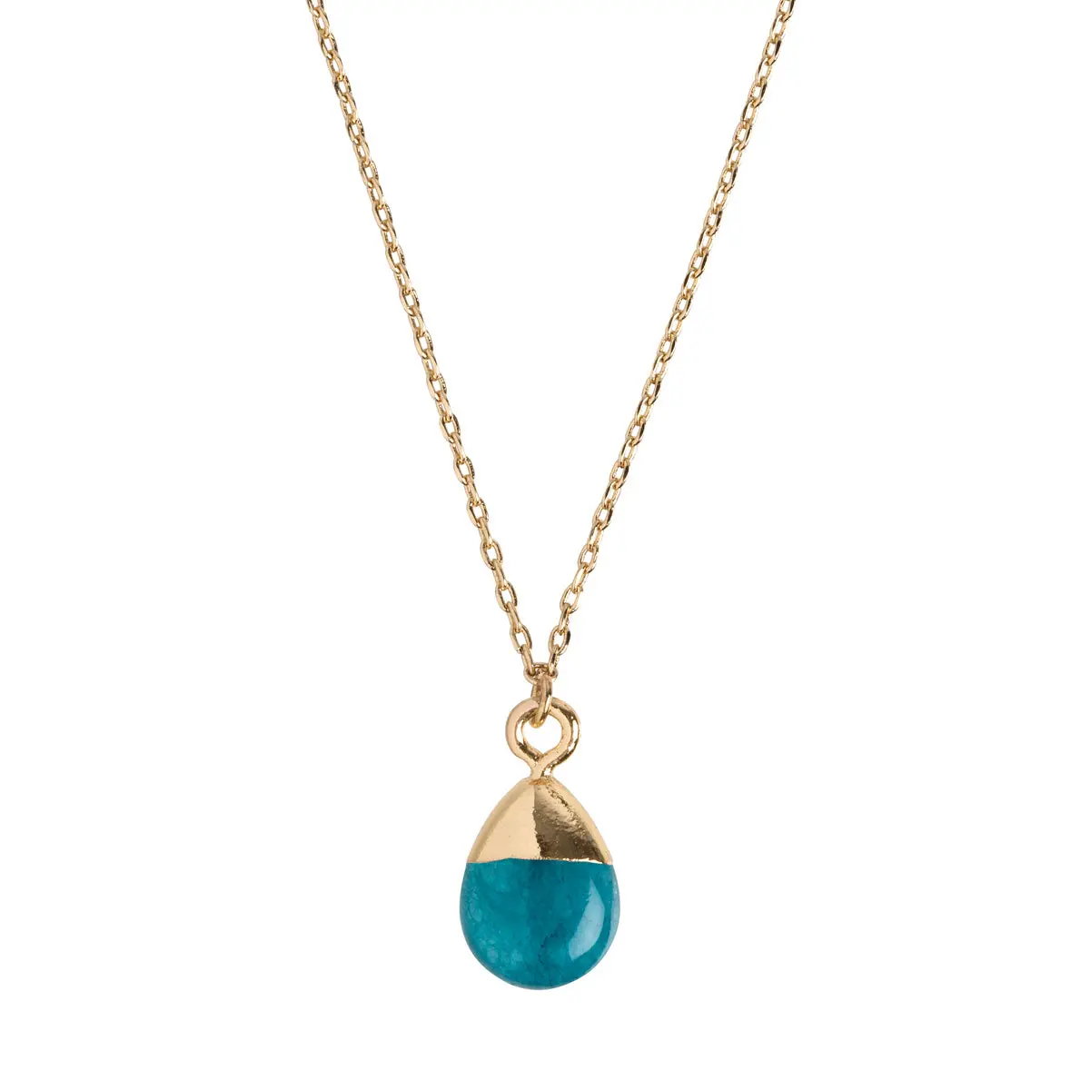 Halvädelsten i Guld Halsband - Image 10