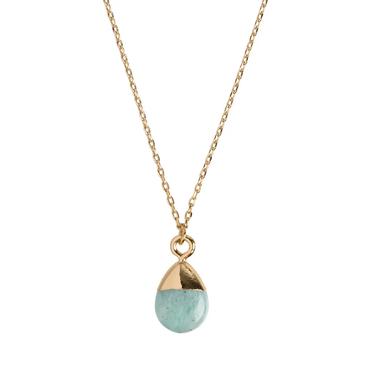 Halvädelsten i Guld Halsband - Image 4