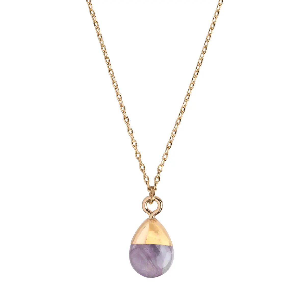 Halvädelsten i Guld Halsband - Image 7