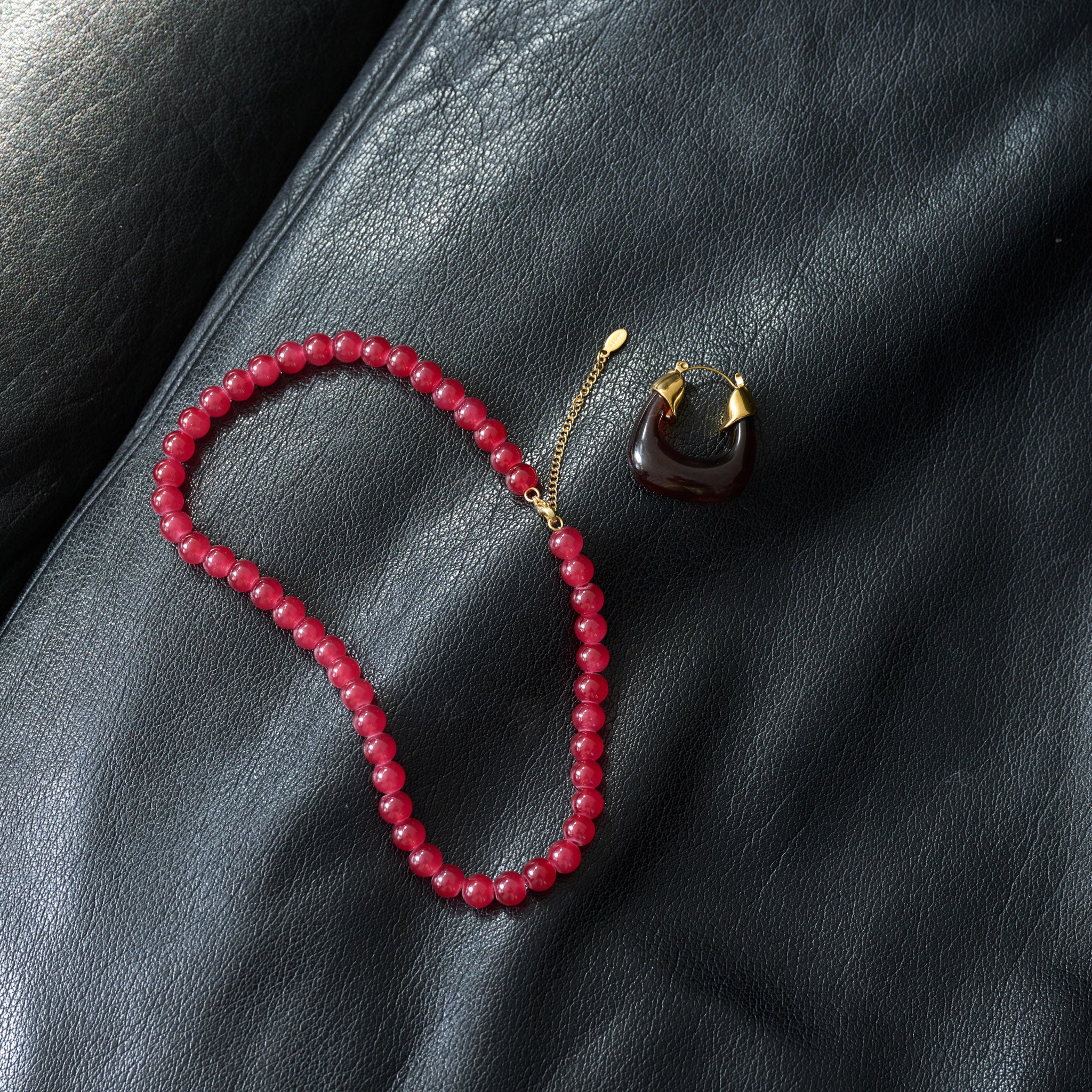 Helmi - Halsband GlaspÀrlor Röd - Image 4