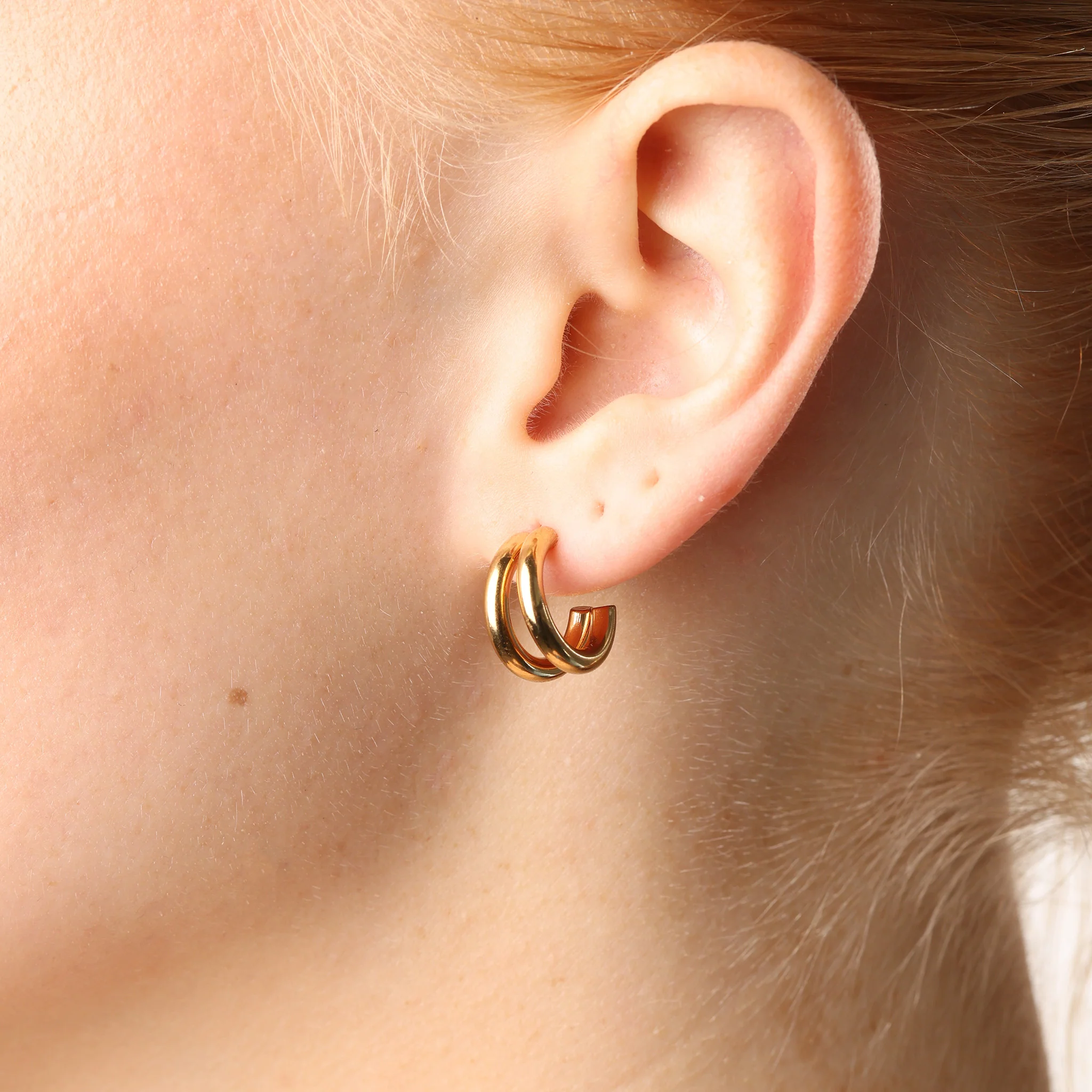 Heylin - Double Hoop Earrings Stainless Steel - Image 11
