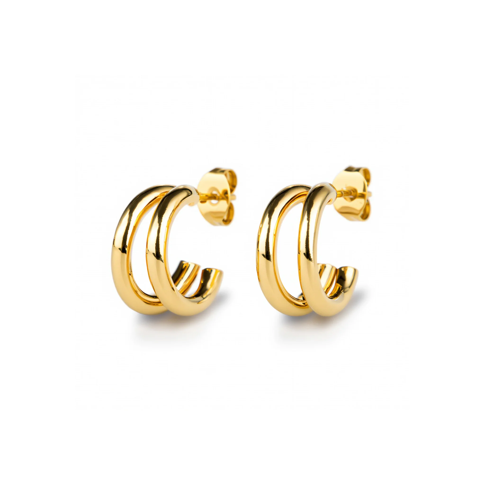 Heylin - Double Hoop Earrings Stainless Steel - Image 2