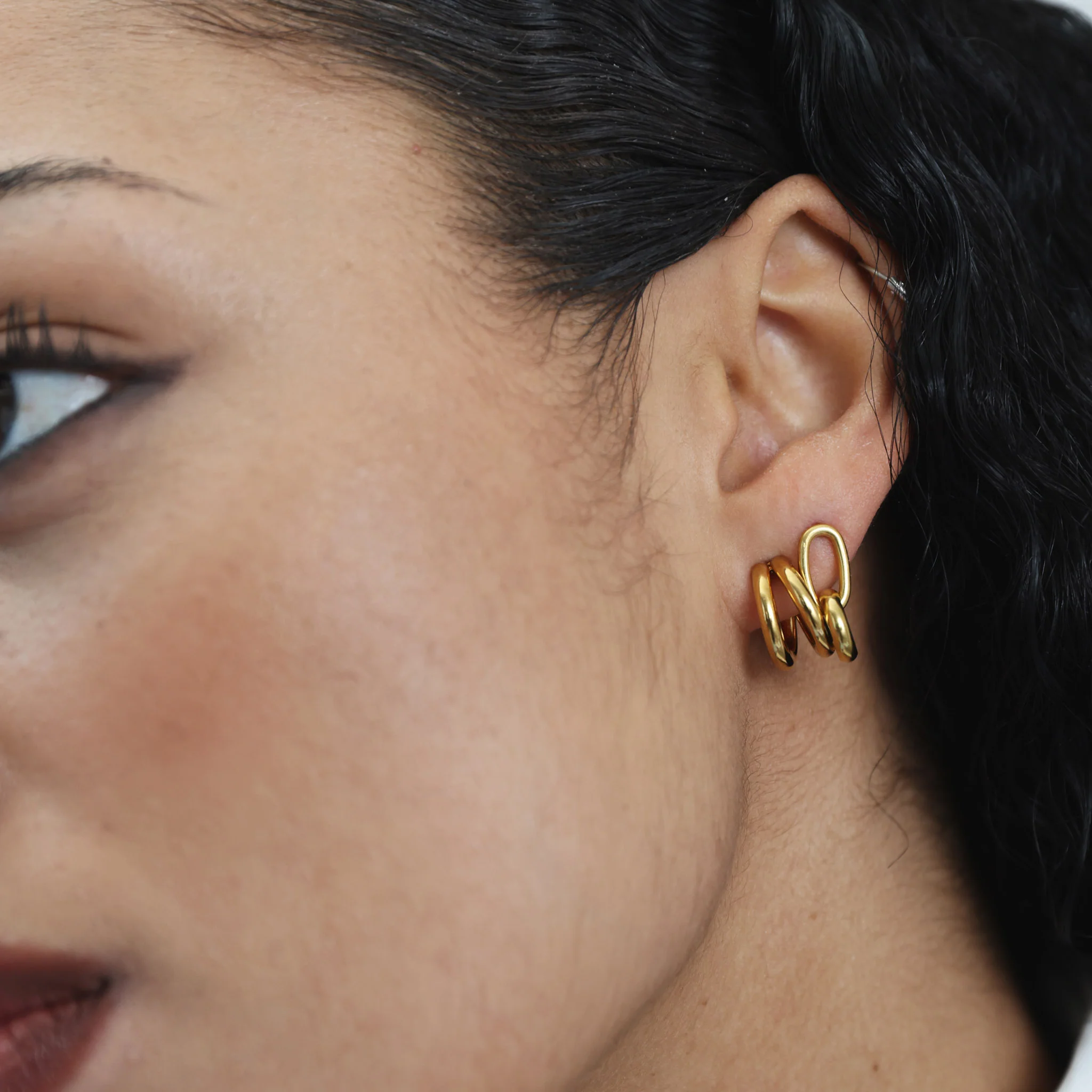 Heylin - Double Hoop Earrings Stainless Steel - Image 9