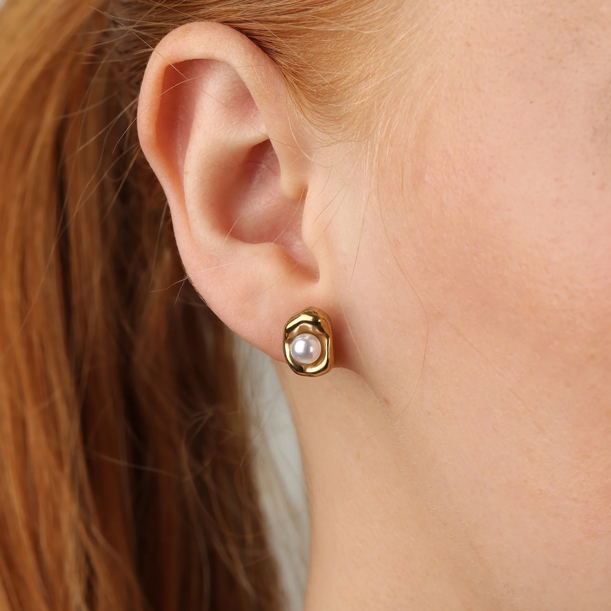 Ilse - Pärlörhängen Studs Rostfritt stål - Image 3