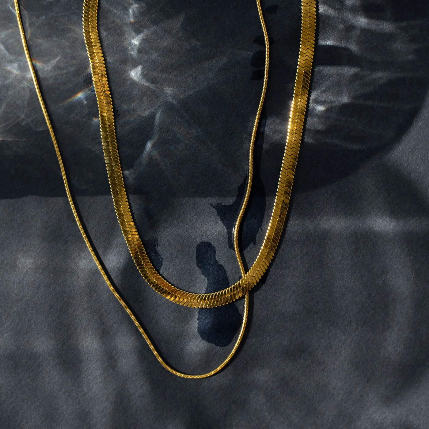 Ivy - Halsband med Platt Kedja Rostfritt Stål - Image 3