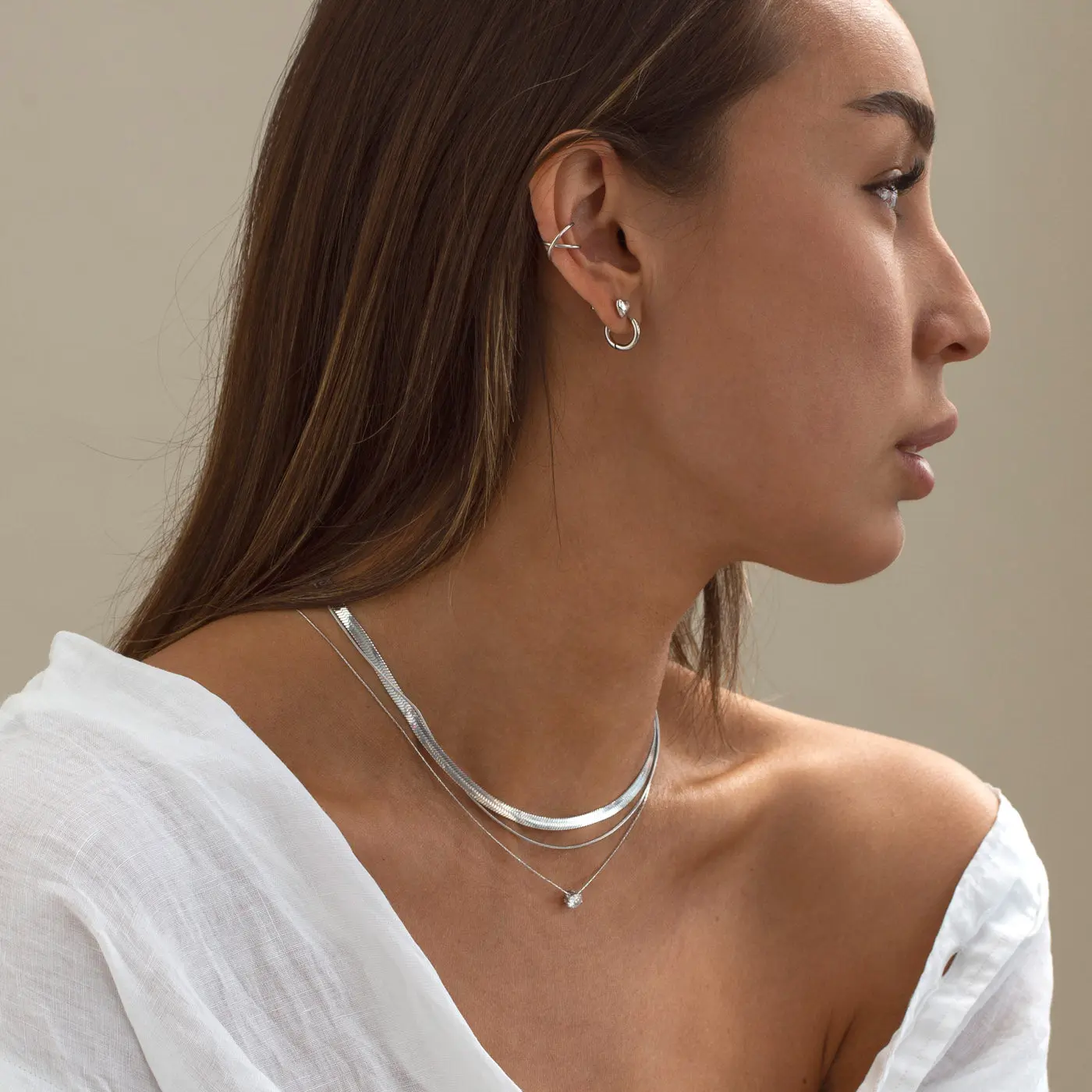 Ivy - Halsband med Platt Kedja Rostfritt Stål - Image 7