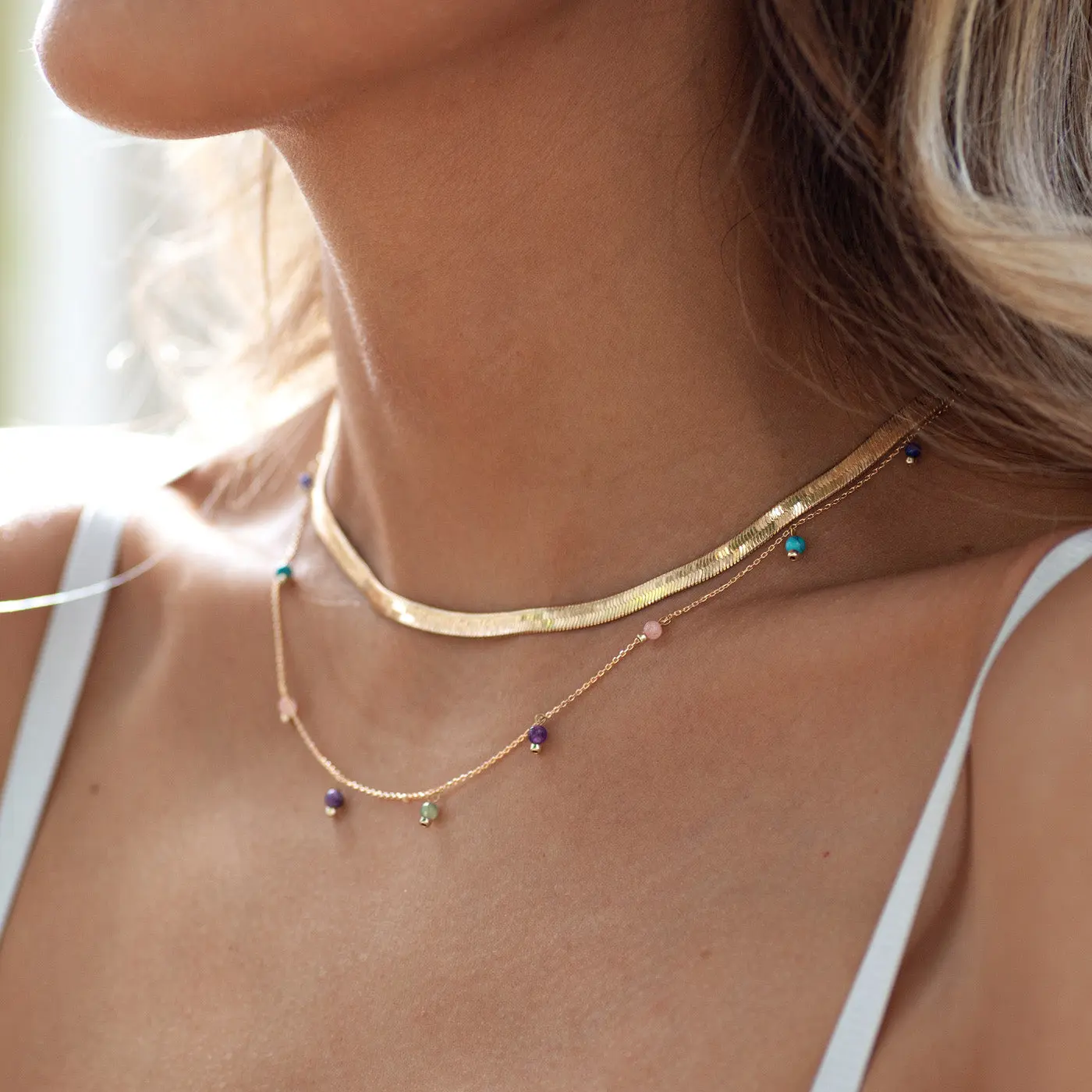 Ivy - Halsband Snake Chain Rostfritt Stål - Image 7