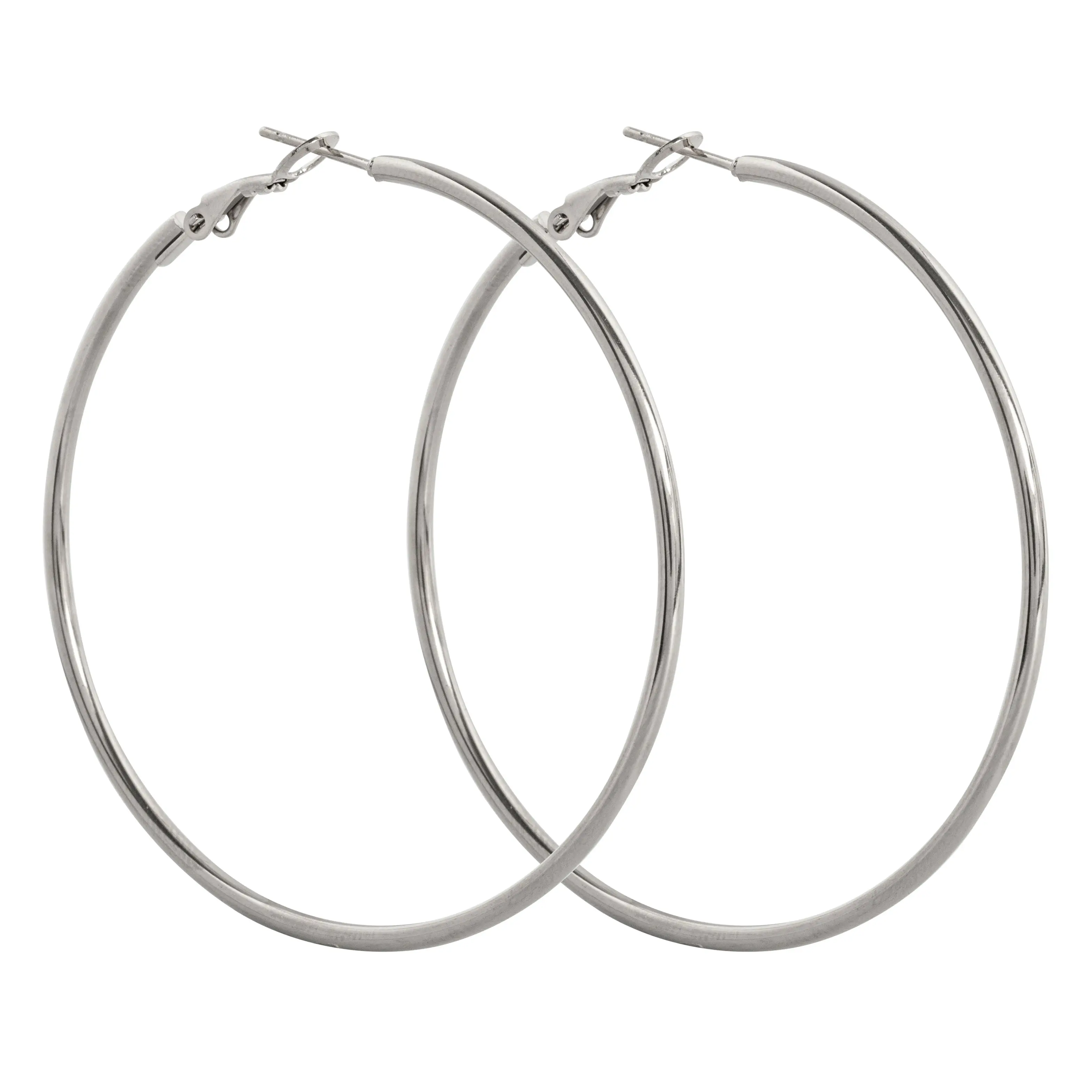 Jo - Stora Hoop Örhängen 60mm Rostfritt Stål - Image 5