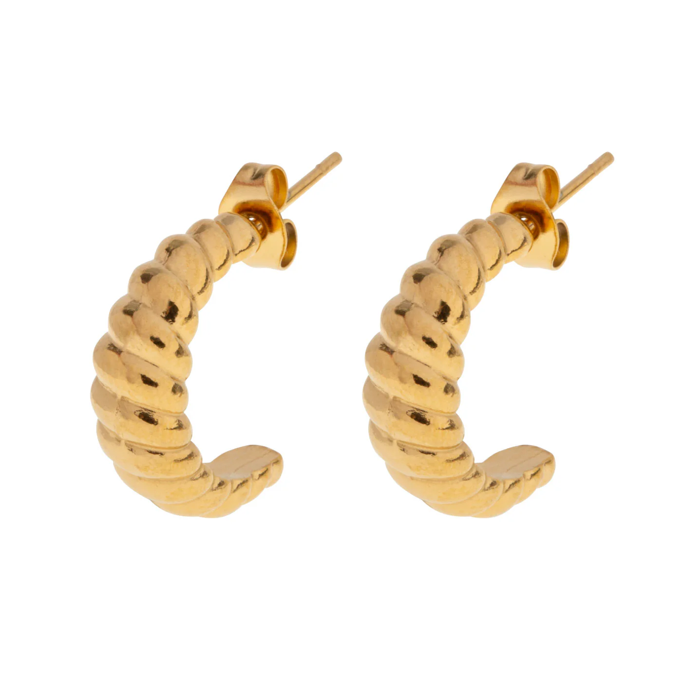 Kali - Croissant Stud Hoop ĂrhĂ€ngen i rostfritt stĂ„l