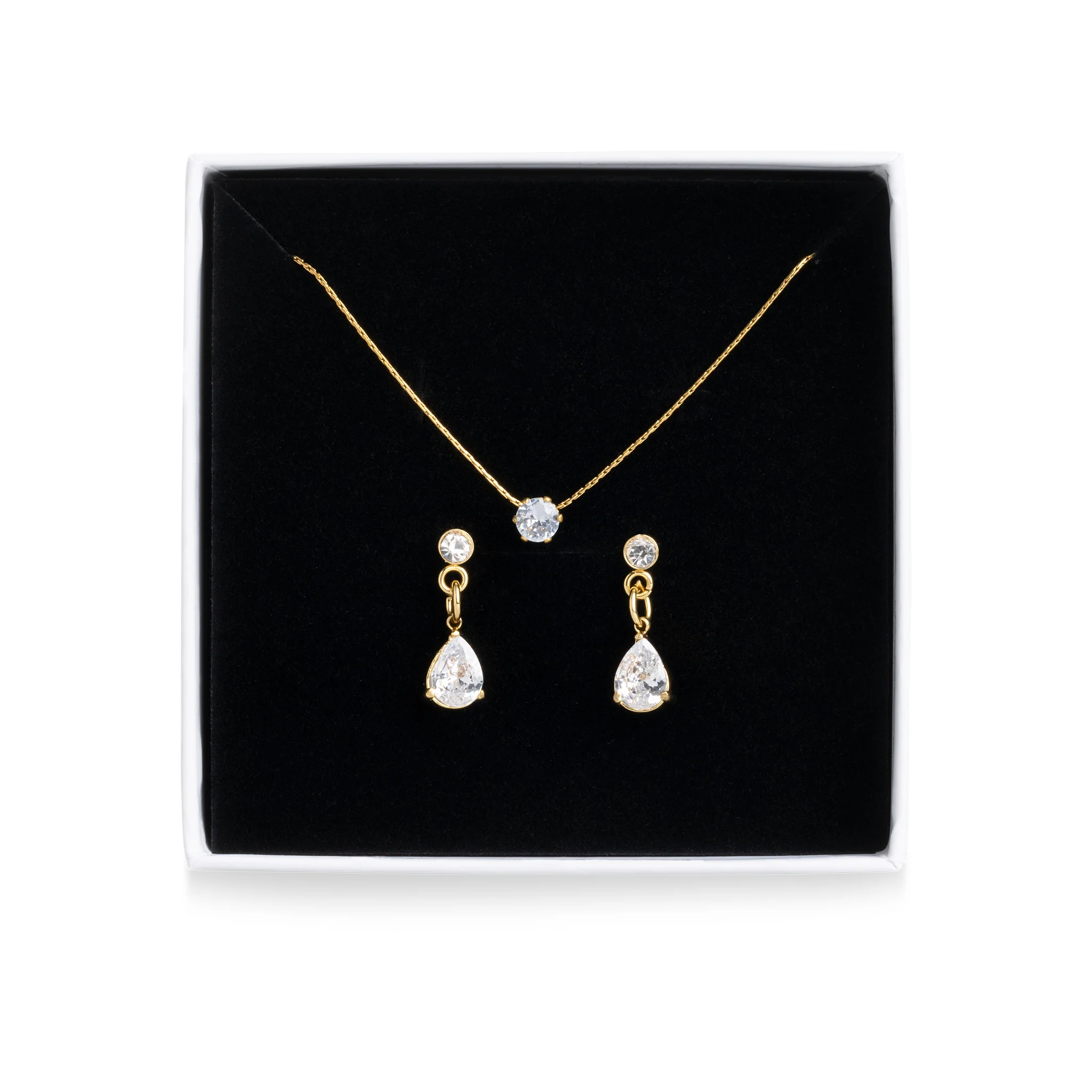 Kristall Smyckeset Halsband & ĂrhĂ€ngen Rostfritt StĂ„l