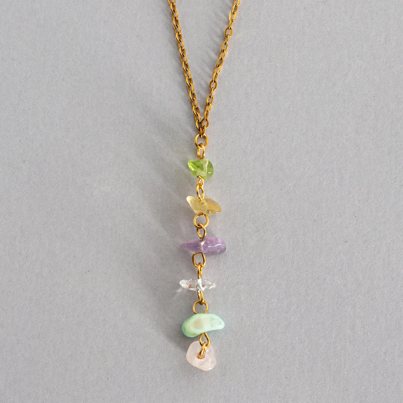 Larissa - Halvädelsten Lariat Halsband - Image 2