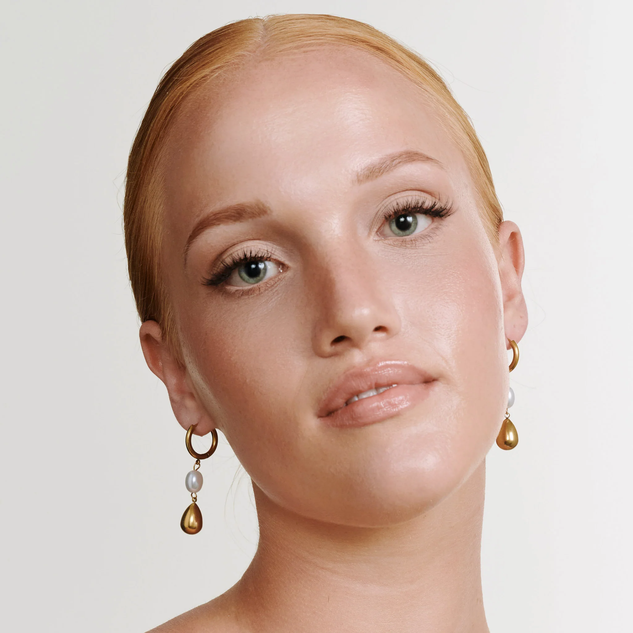 Laura - Hoops ĂrhĂ€ngen PĂ€rlor Rostfritt stĂ„l - Image 4