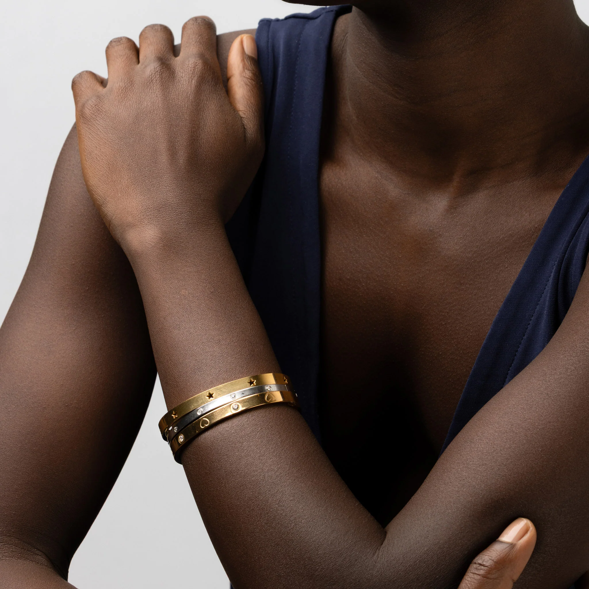 Leia - Bangle Armband Stjärnor Rostfritt Stål  - Image 10