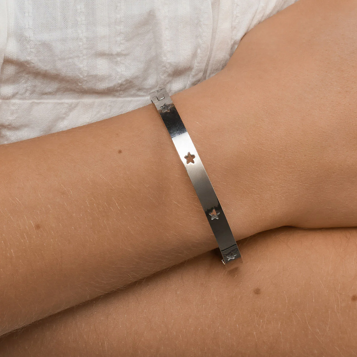 Leia - Bangle Armband Stjärnor Rostfritt Stål  - Image 5