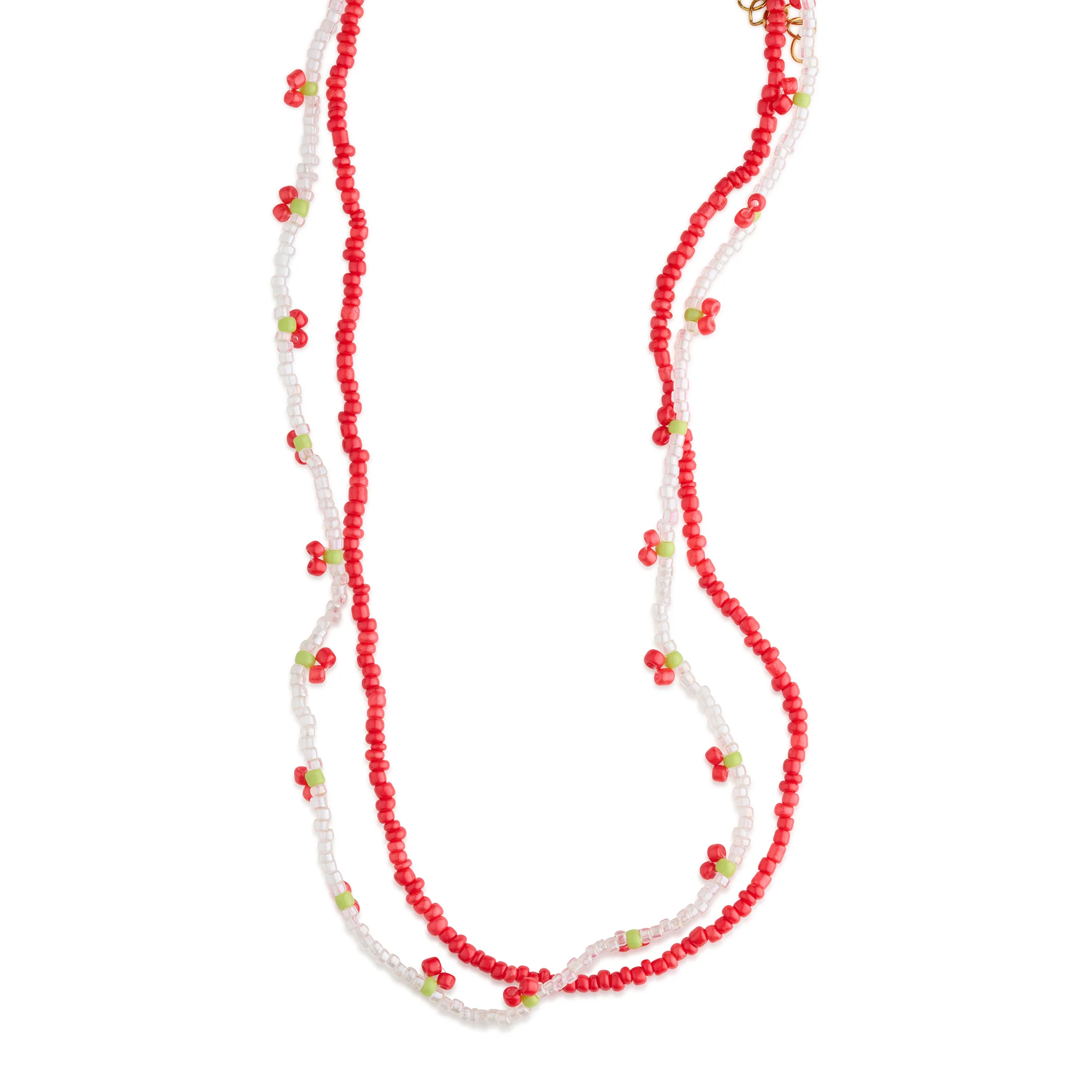 Leonie - Pärlhalsband Körsbär Dubbelt