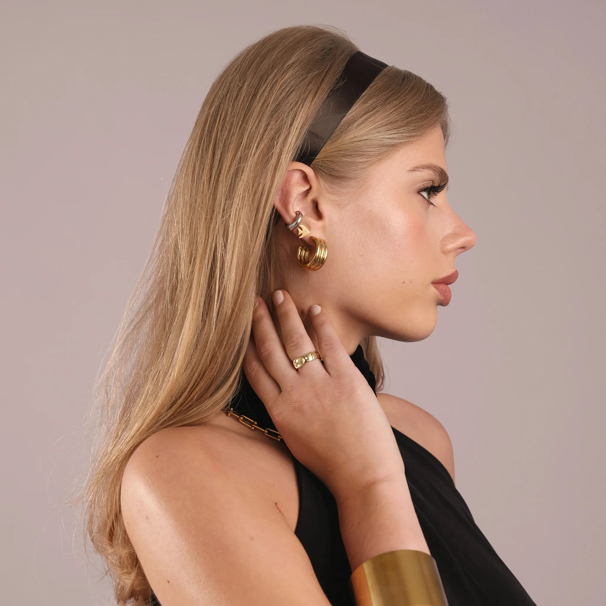 Liv - Multi Layered Studs Örhängen Rostfritt Stål - Image 12