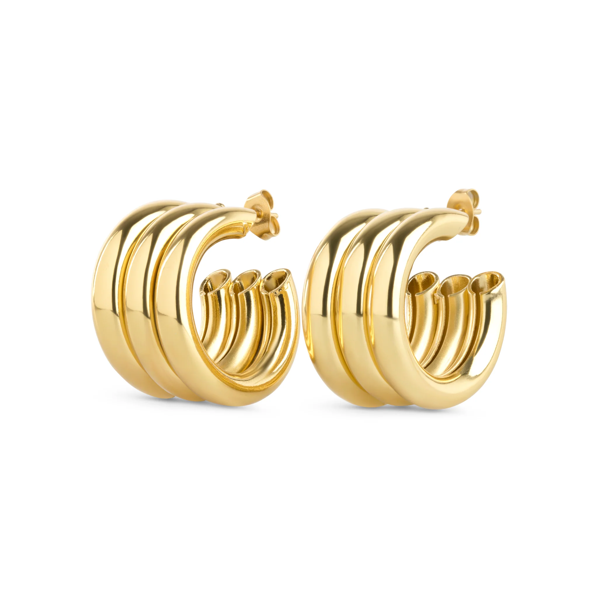 Liv - Multi Layered Studs Örhängen Rostfritt Stål - Image 2