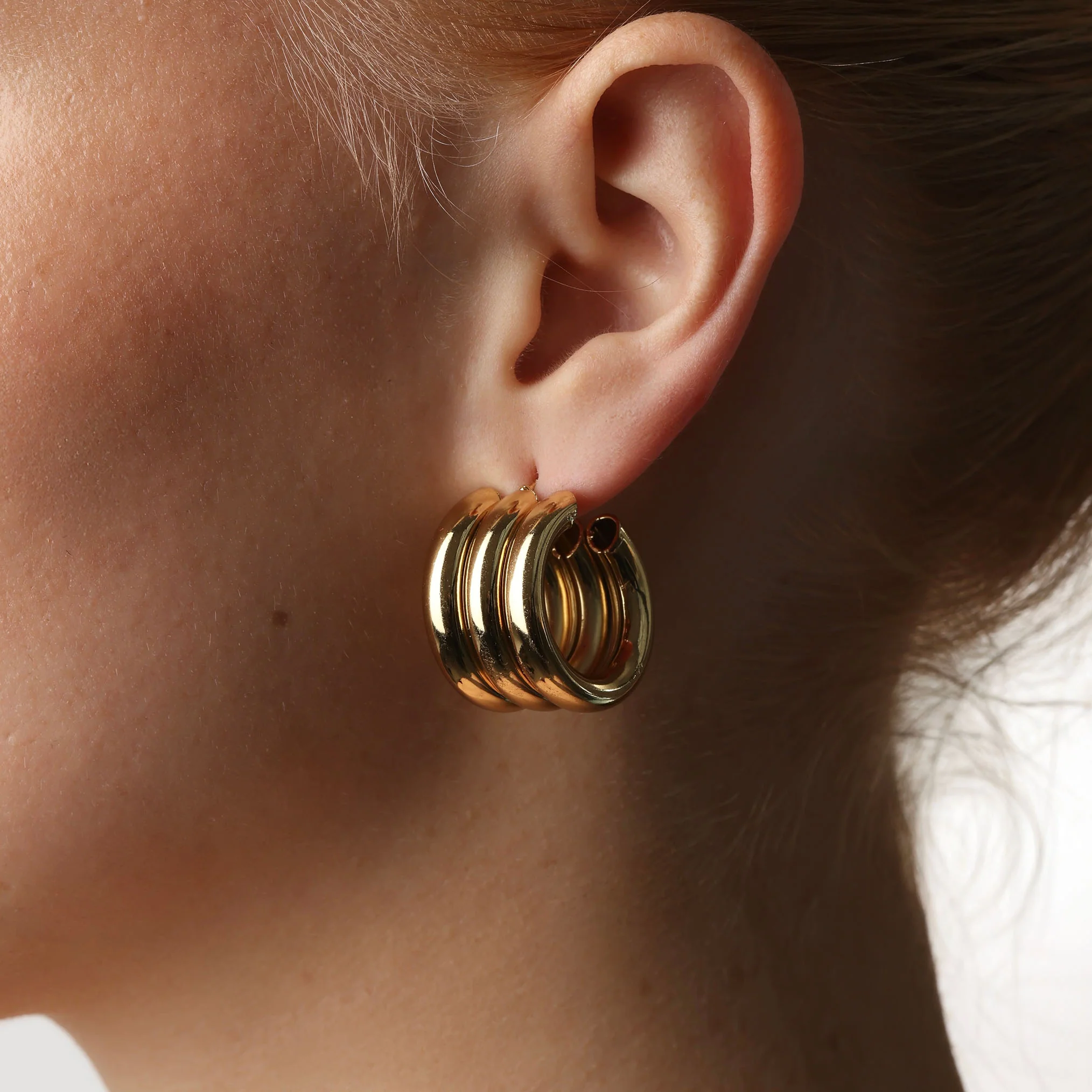 Liv - Multi Layered Studs Örhängen Rostfritt Stål - Image 3