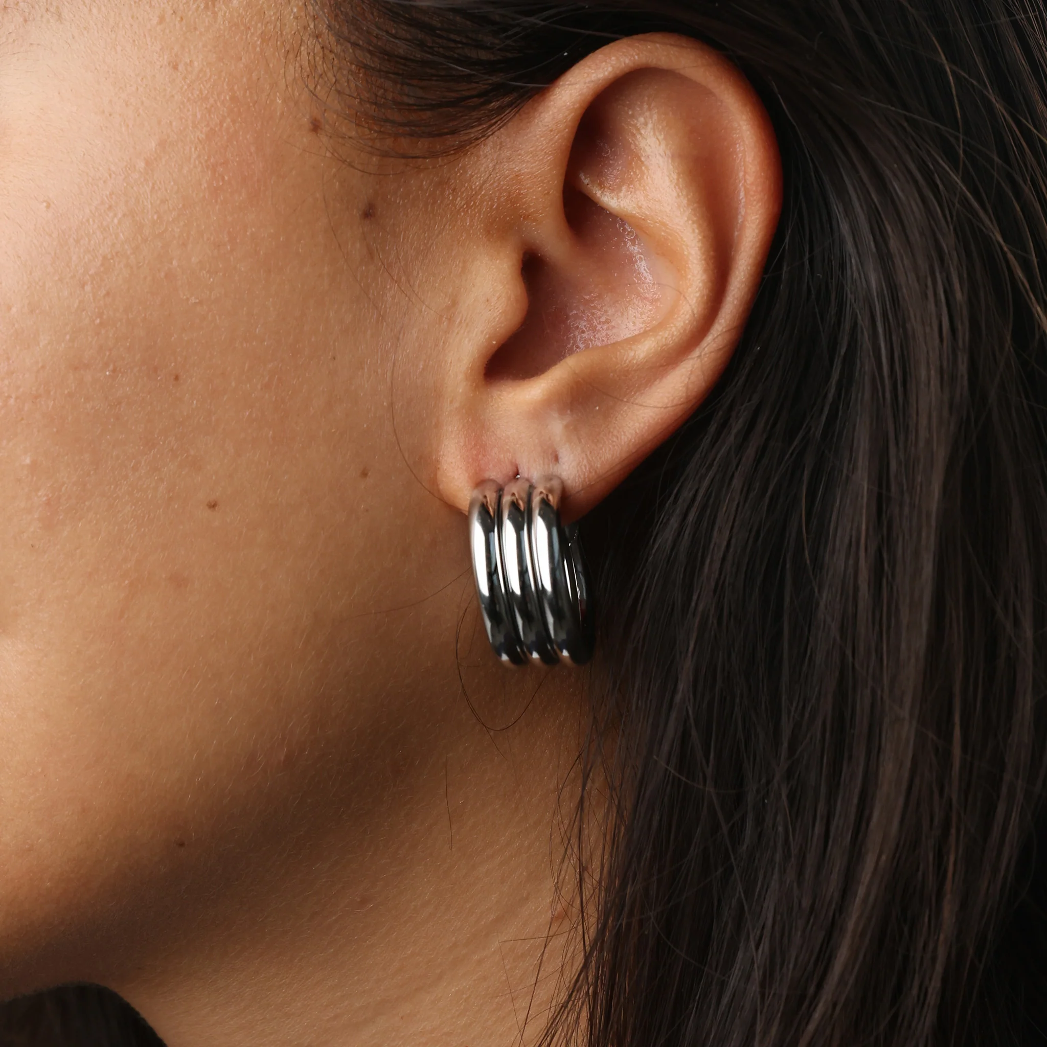 Liv - Multi Layered Studs Örhängen Rostfritt Stål - Image 5