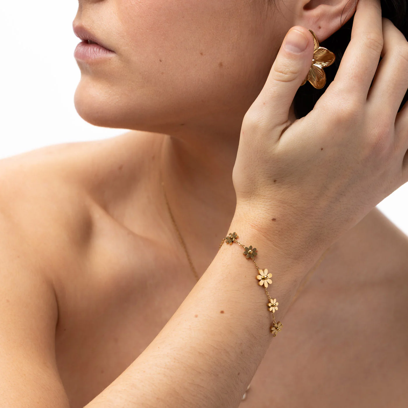 Maebry - Statement Studs ĂrhĂ€ngen Blommor Rostfritt StĂ„l - Image 5