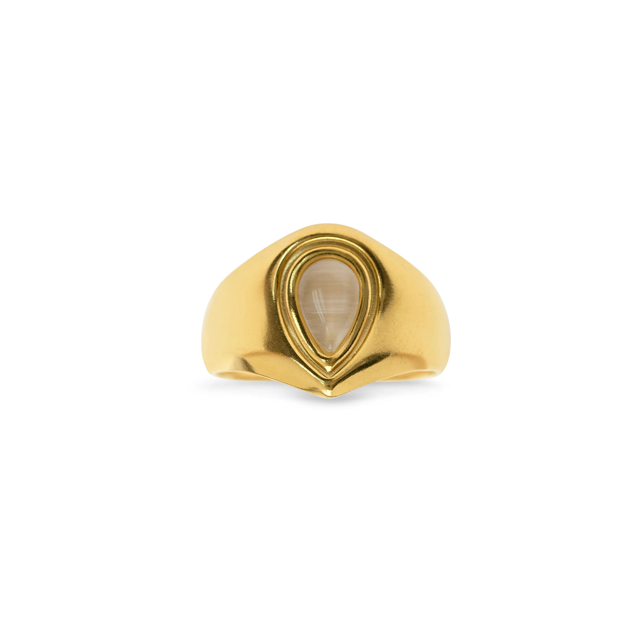 Malou - Ring med Sten Rostfritt Stål - Image 2