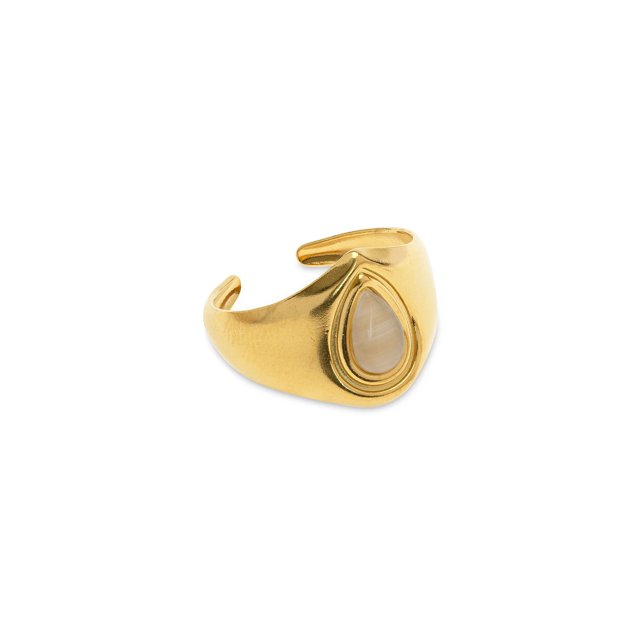 Malou - Ring med Sten Rostfritt Stål - Image 3
