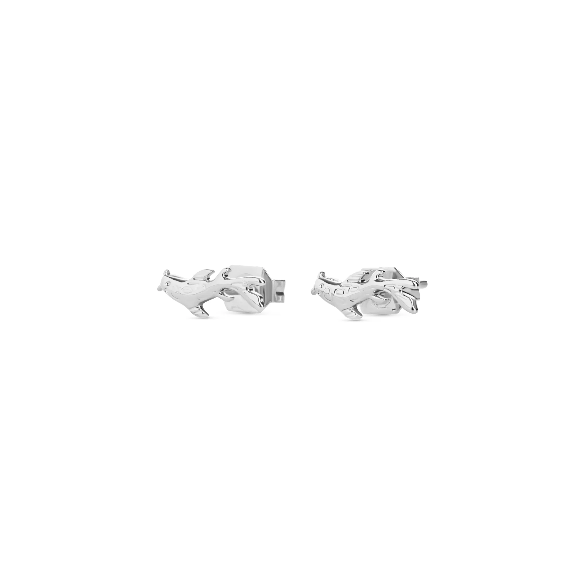 Neela - Fiskörhängen Studs Rostfritt Stål - Image 2