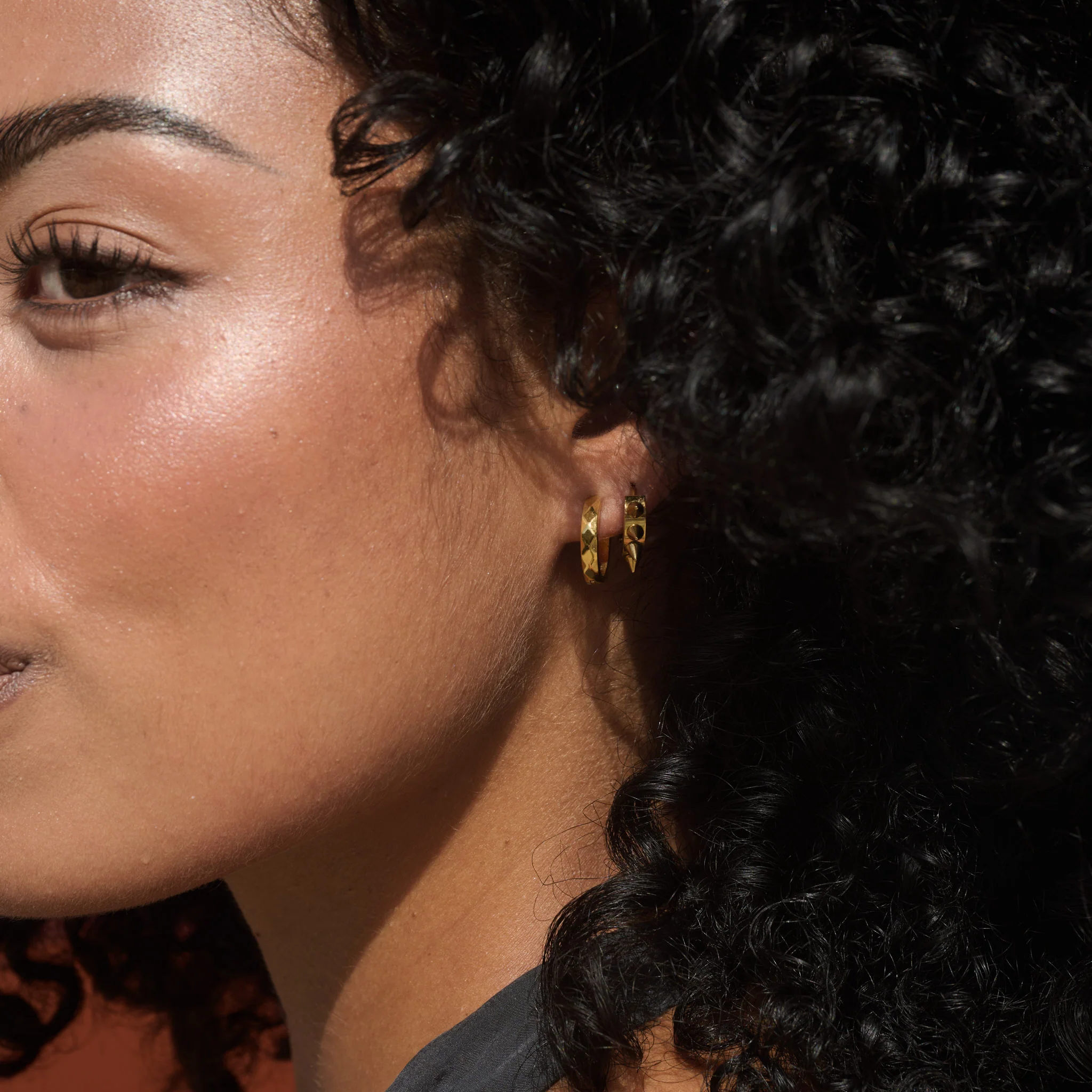Noor - Spike Hoops ĂrhĂ€ngen 16mm Rostfritt StĂ„l - Image 3