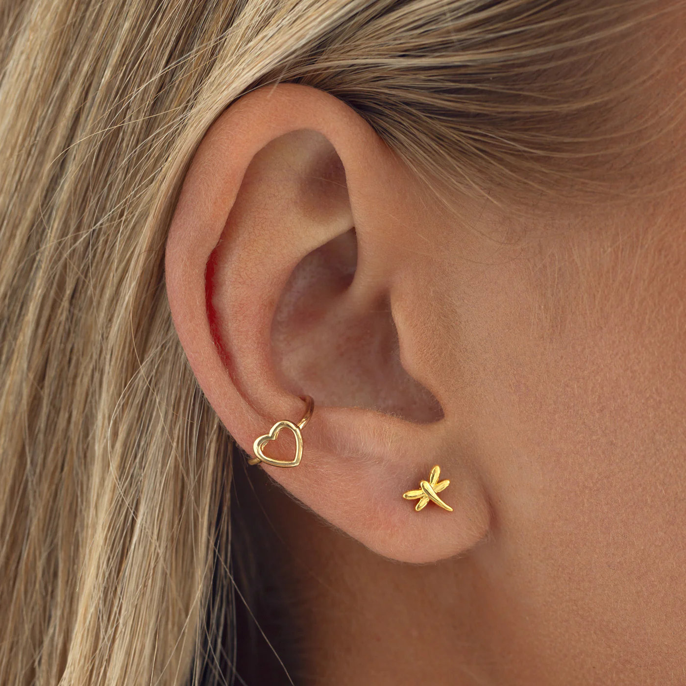Noya - Minimalistiska Dragonfly Stud örhÀngen - Image 3