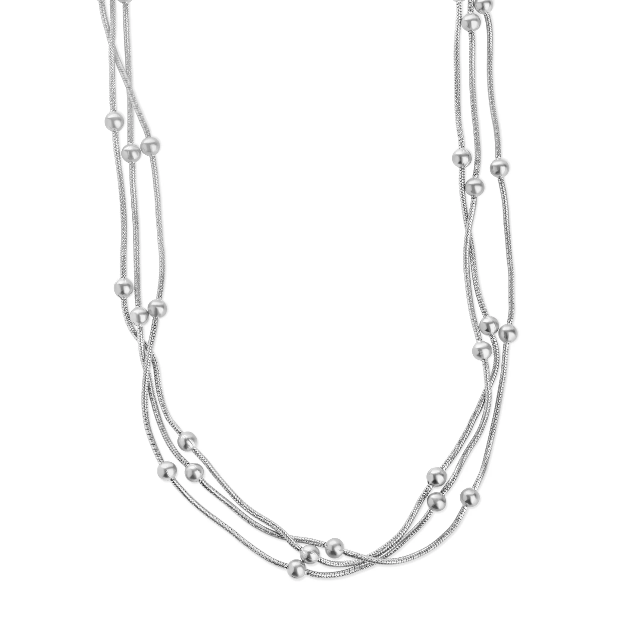Oda - Multi-Strand Bead Necklace Stainless Steel - Image 2