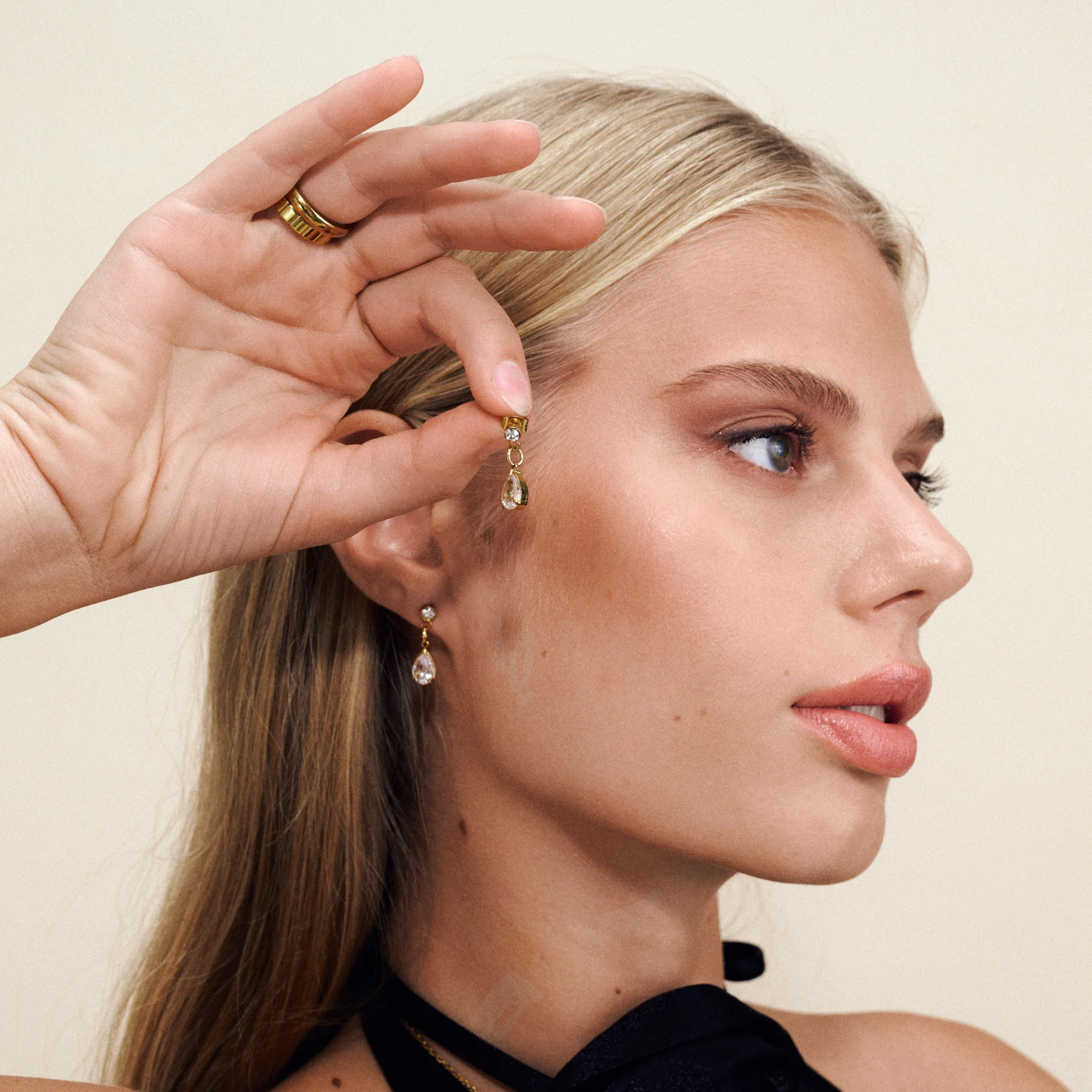 Roslyn - Studs Örhängen Kristall Rostfritt Stål - Image 6