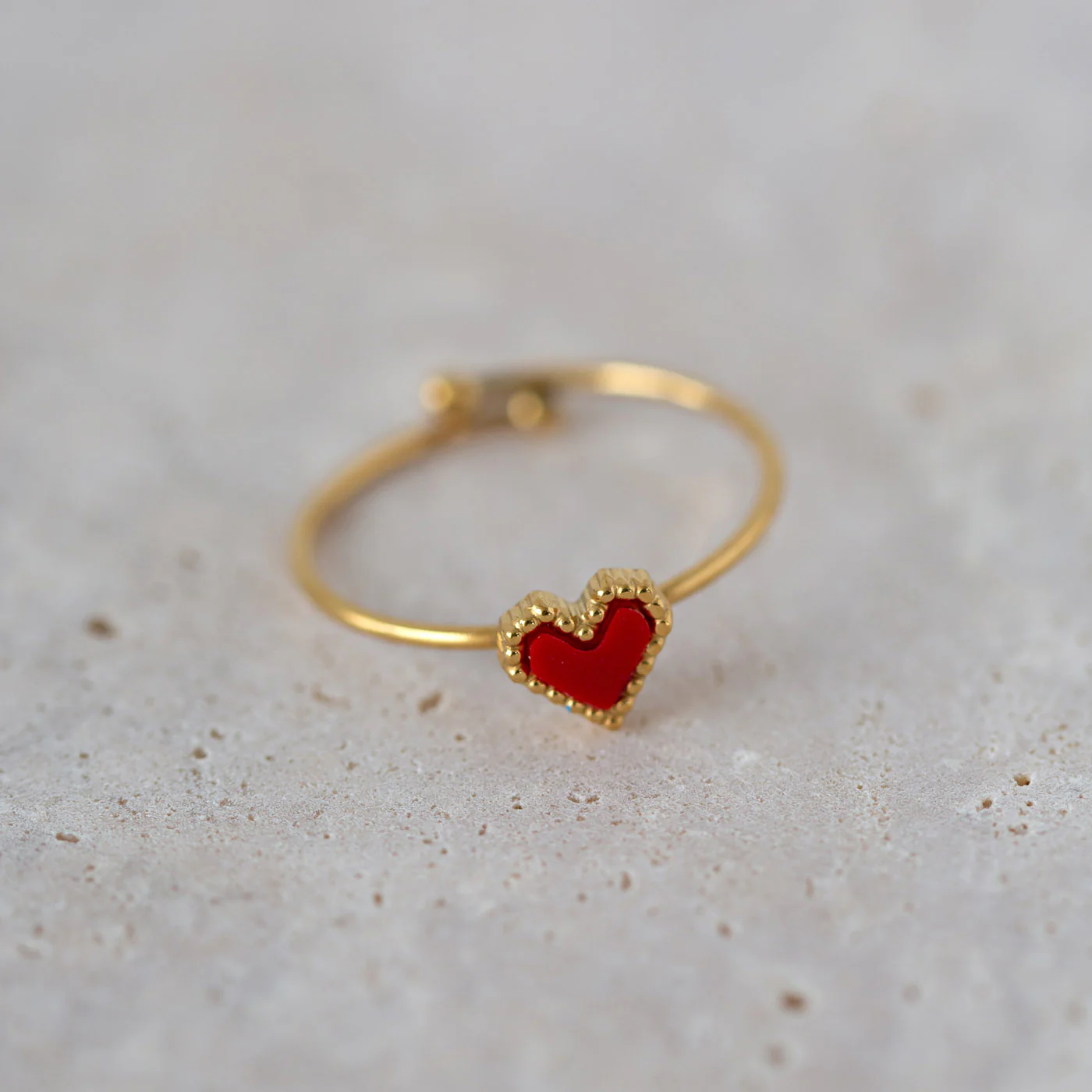 Sarah - Ring ĂrhĂ€ngen och Halsband med HjĂ€rta GĂ„voset Rostfritt StĂ„l Guld - Image 10