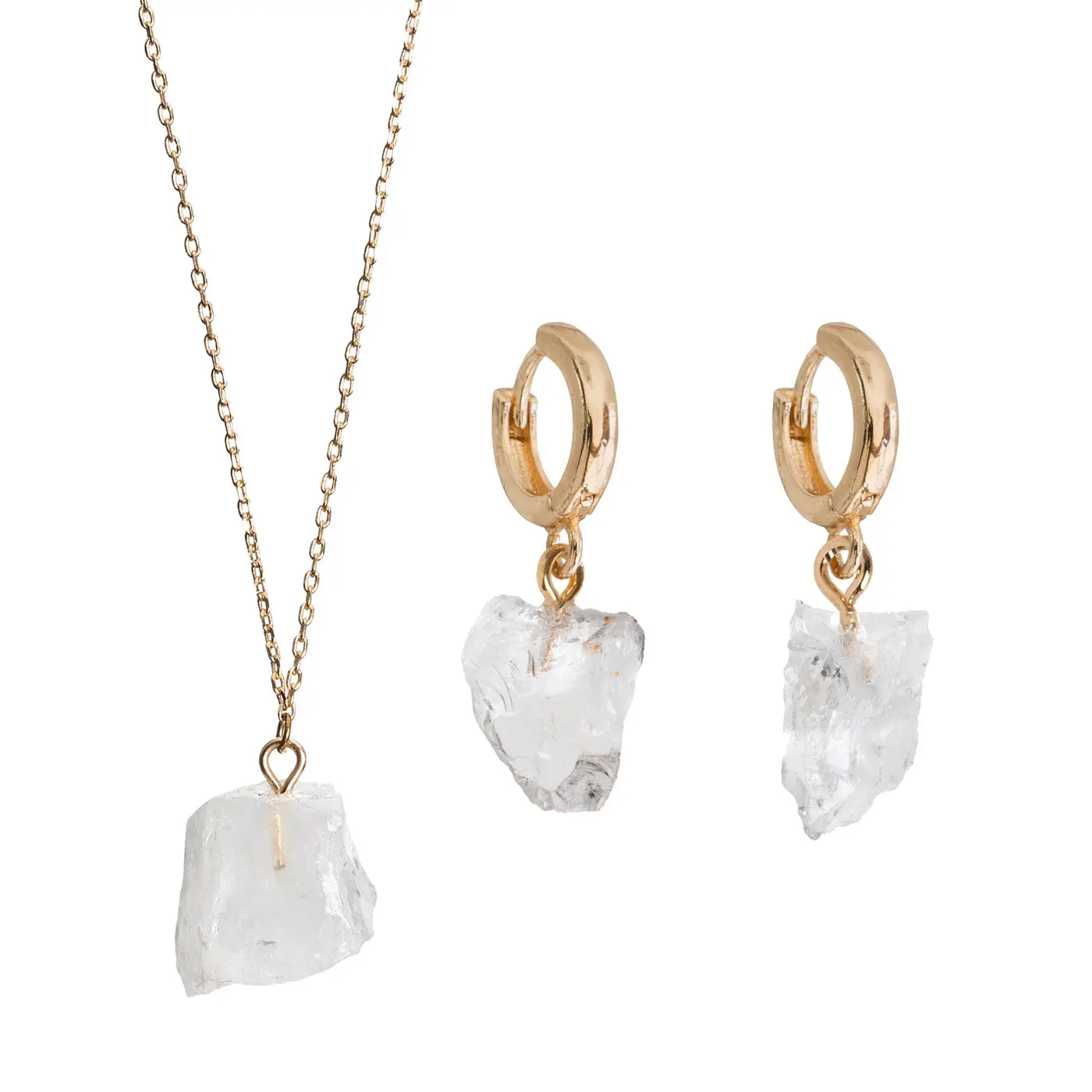 Halvädelsten Set med Halsband och Örhängen  - Image 17